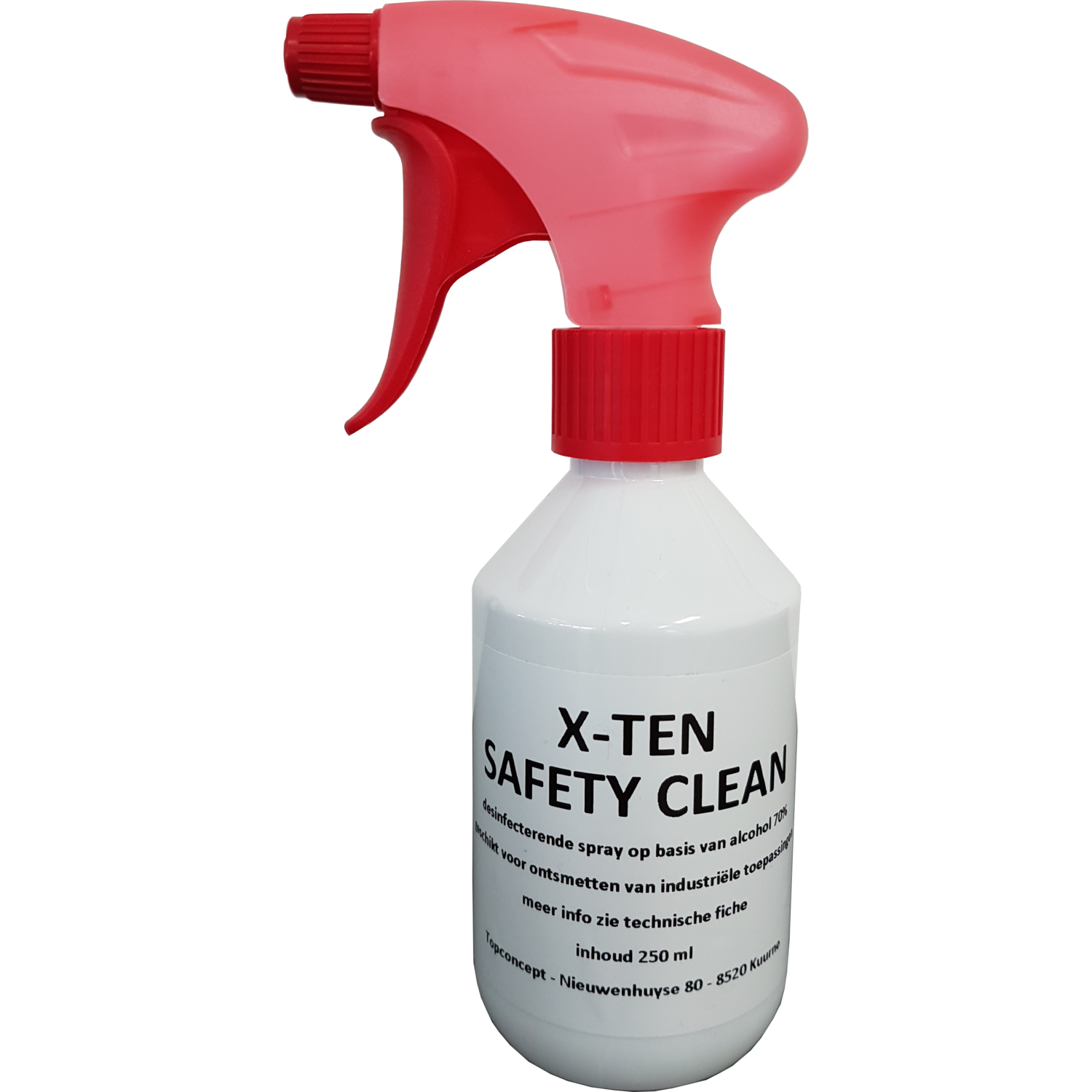 X-ten safety clean spray 250ml spray désinfectant à base de 70% d'alcool