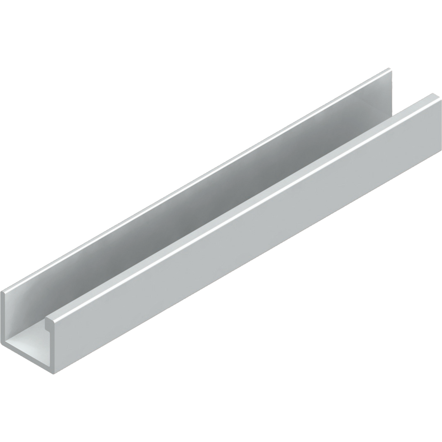 Horizontaal U-profiel PRU10V Terra 4m alu zilver