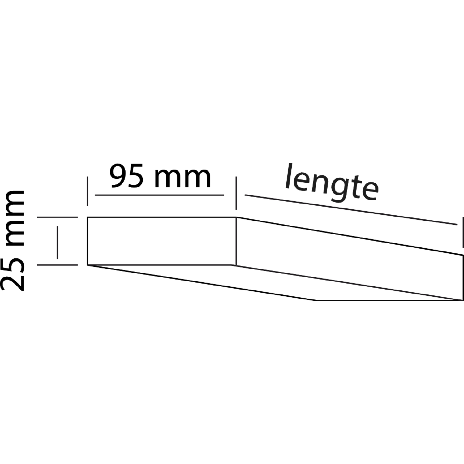 Éclairage led h.25mm + cache plexi 747mm/11W/240v inox 4000K - 1050 lumen