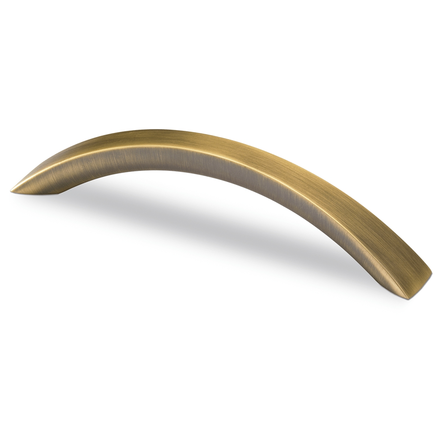 Poignée Egara, entraxe de perçages 128, L 155 mm, B 20 mm, H 30 mm, aspect laiton antique brossé