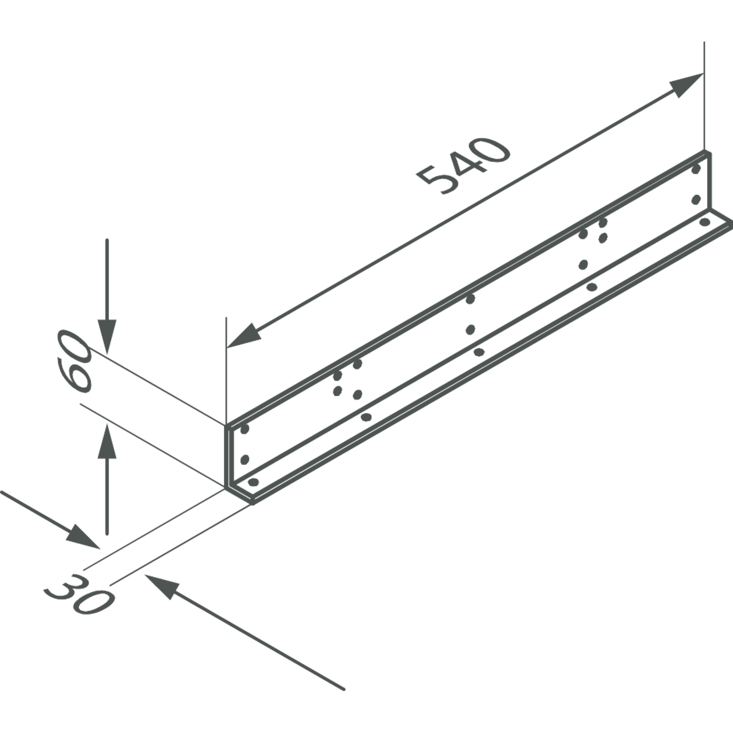 Element de fixation murale chrome  