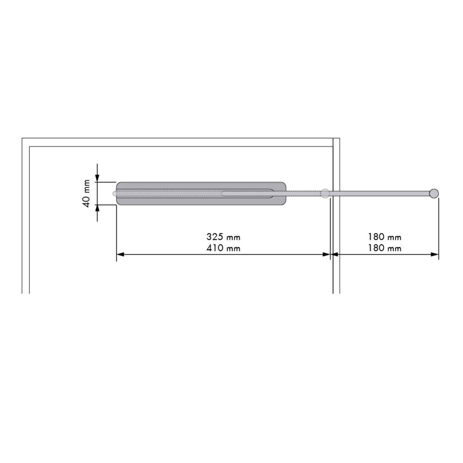 Porte-Serviette 2 bras chrome - 325mm 