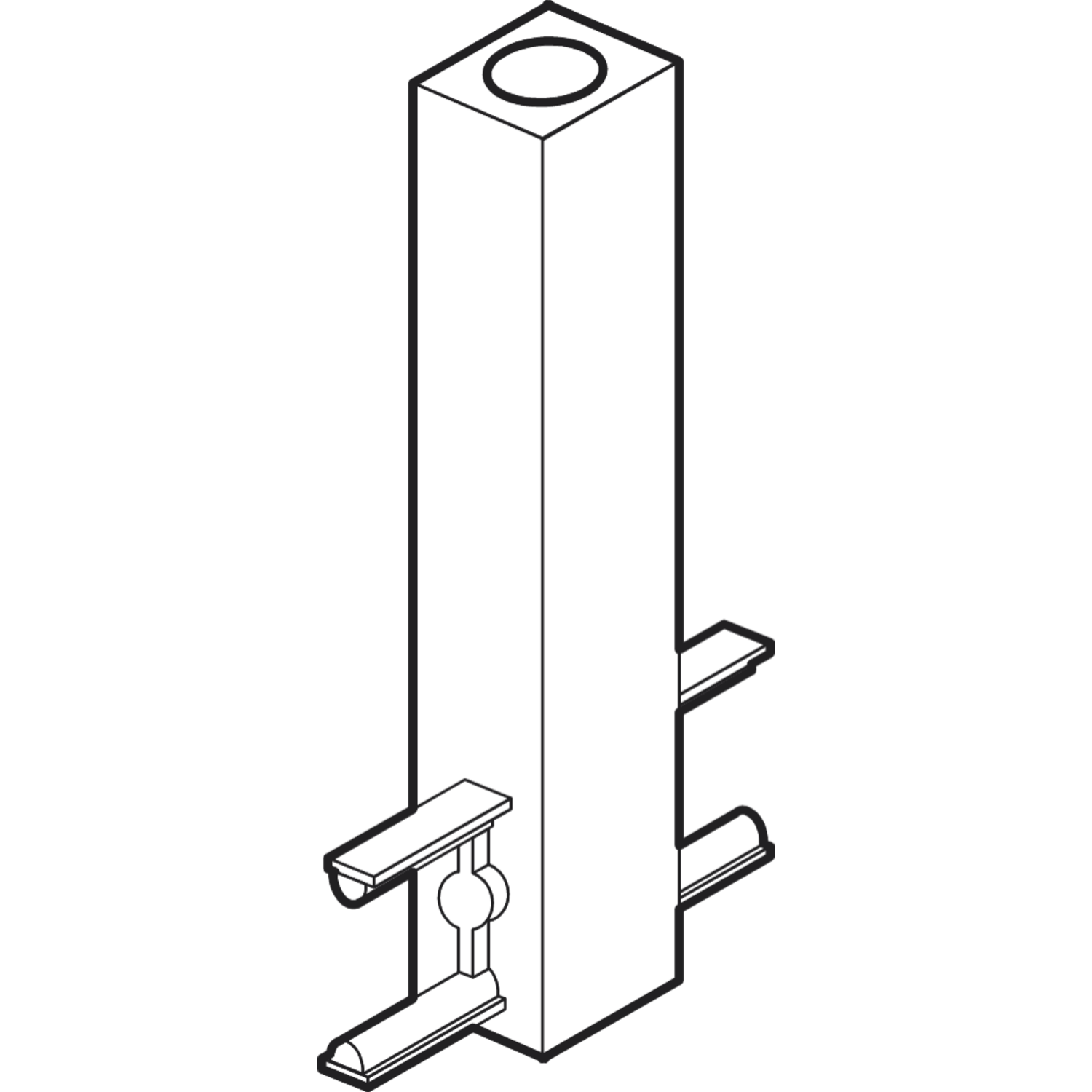 Support central pour barre de penderie Linear 2 noir