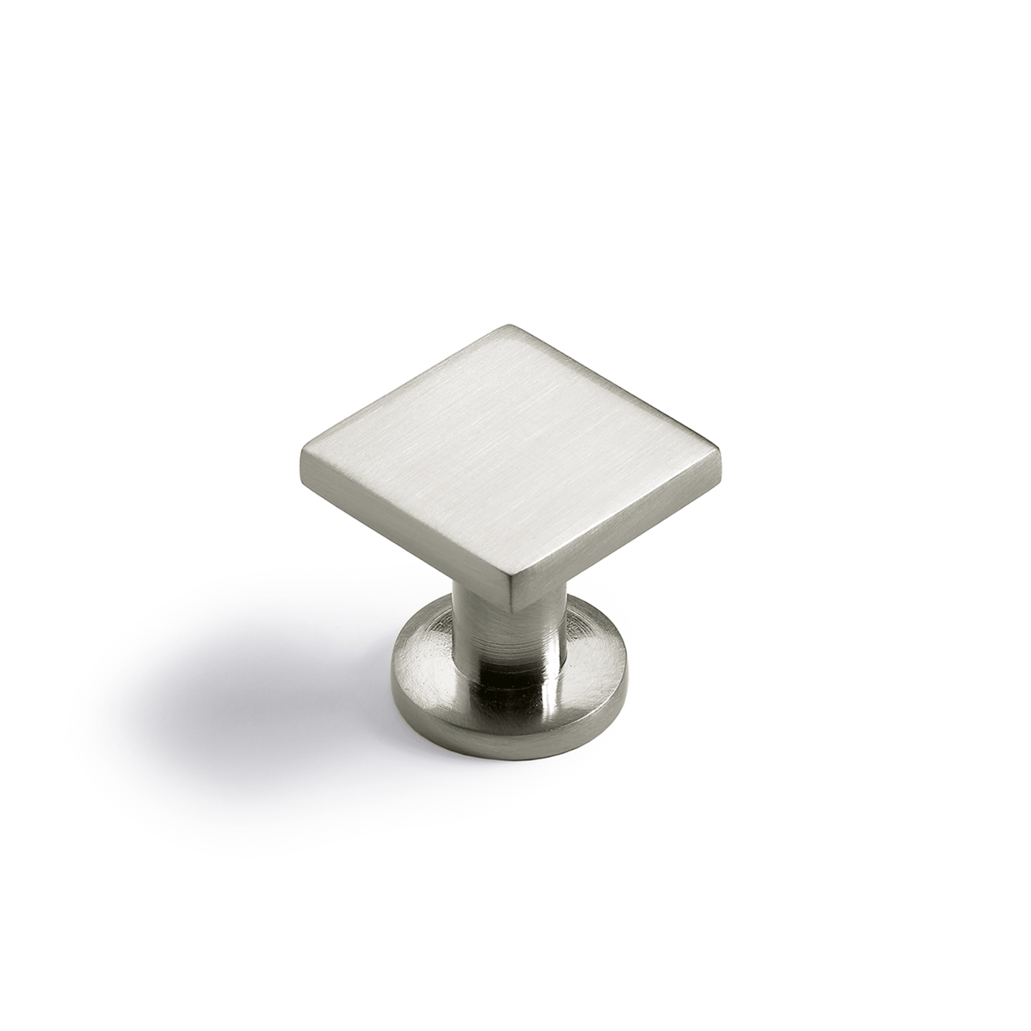 Knop Fogo, L 25 mm, B 25 mm, H 23 mm, roestvrij staal finish geborsteld