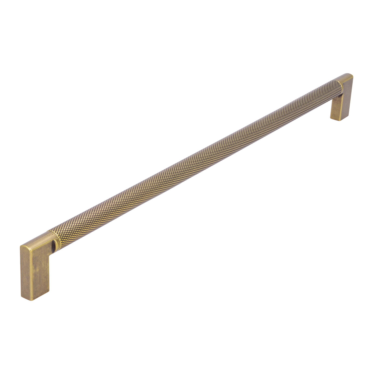 Greep 320mm alu geribbeld vintage goud