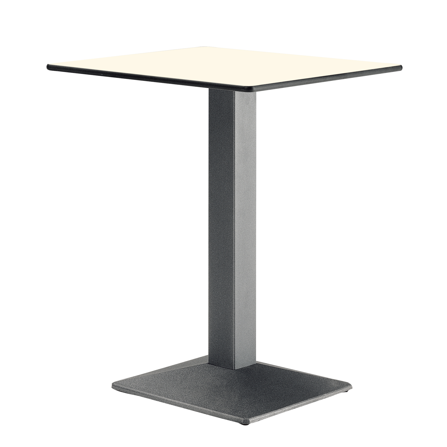 Pietement quadra 400x400mm h.730mm noir  