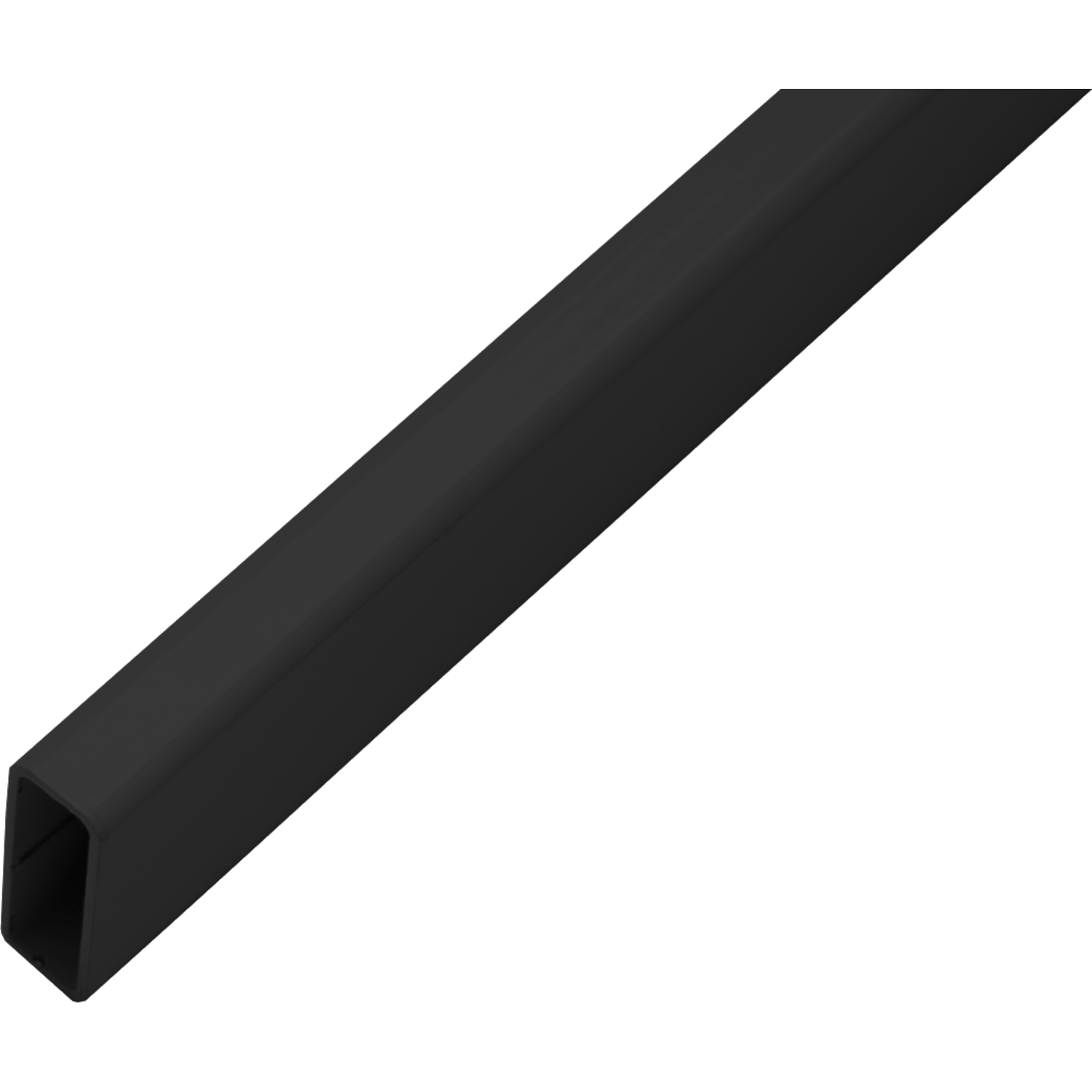 Kastbaar rechth. linear 2 alu zwart 10x30x2500mm