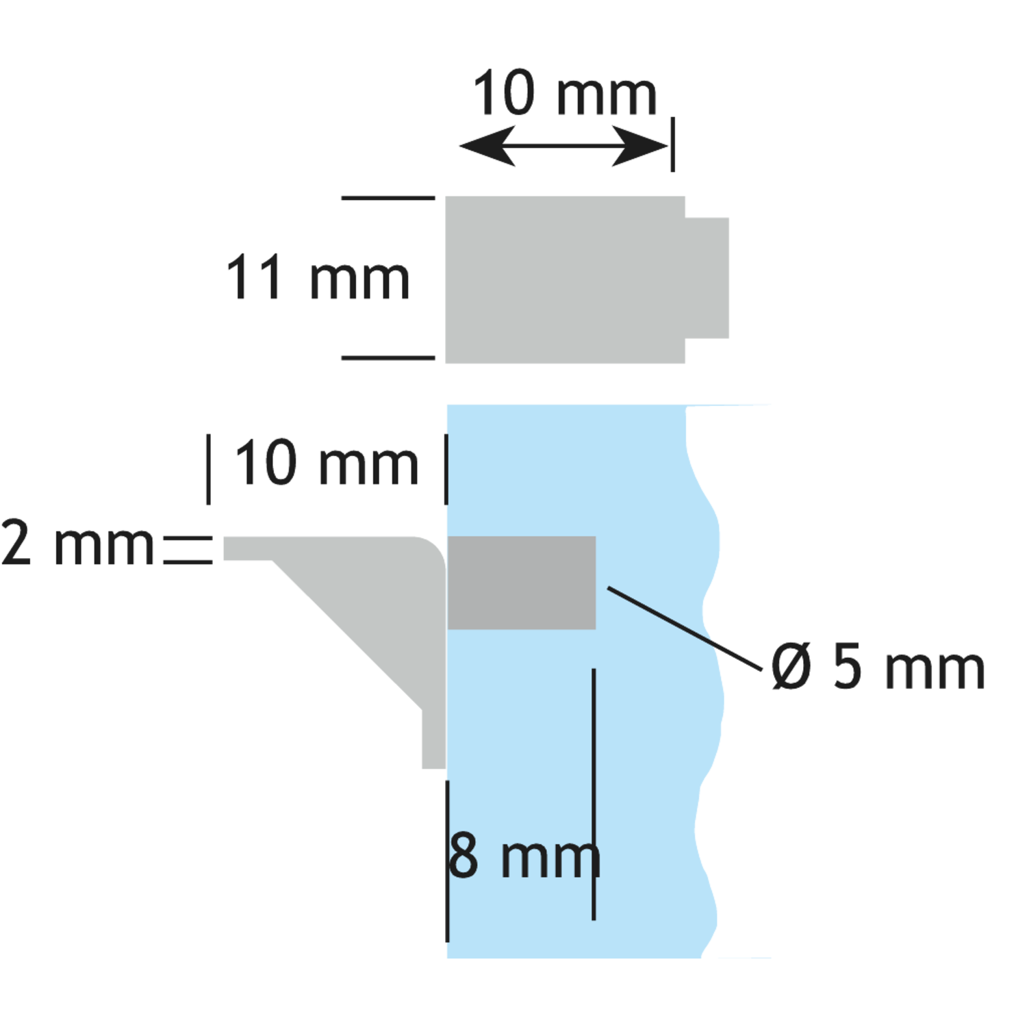 Support 5mm transparent  