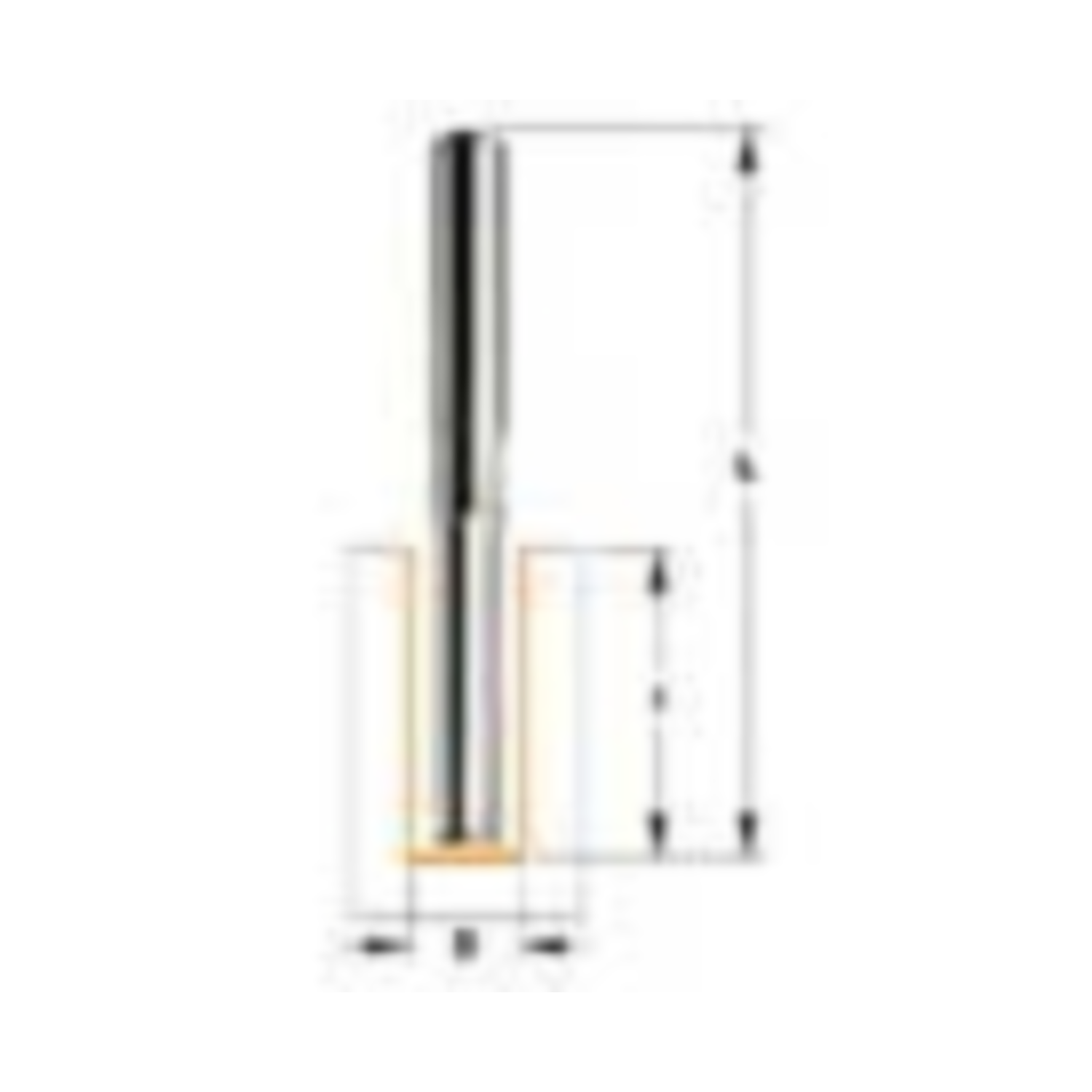 Rechte frees d=8 mm i=31 l=75 hw
