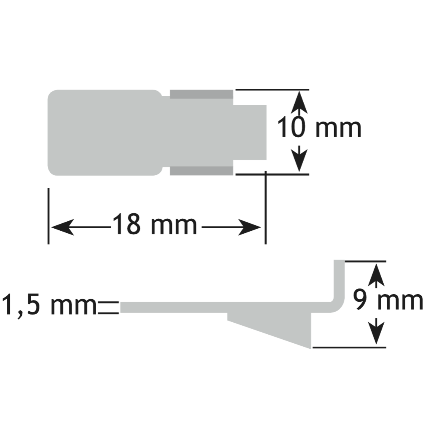 Vari acier 10 x 5 mm Taquets d'étagère, zingué