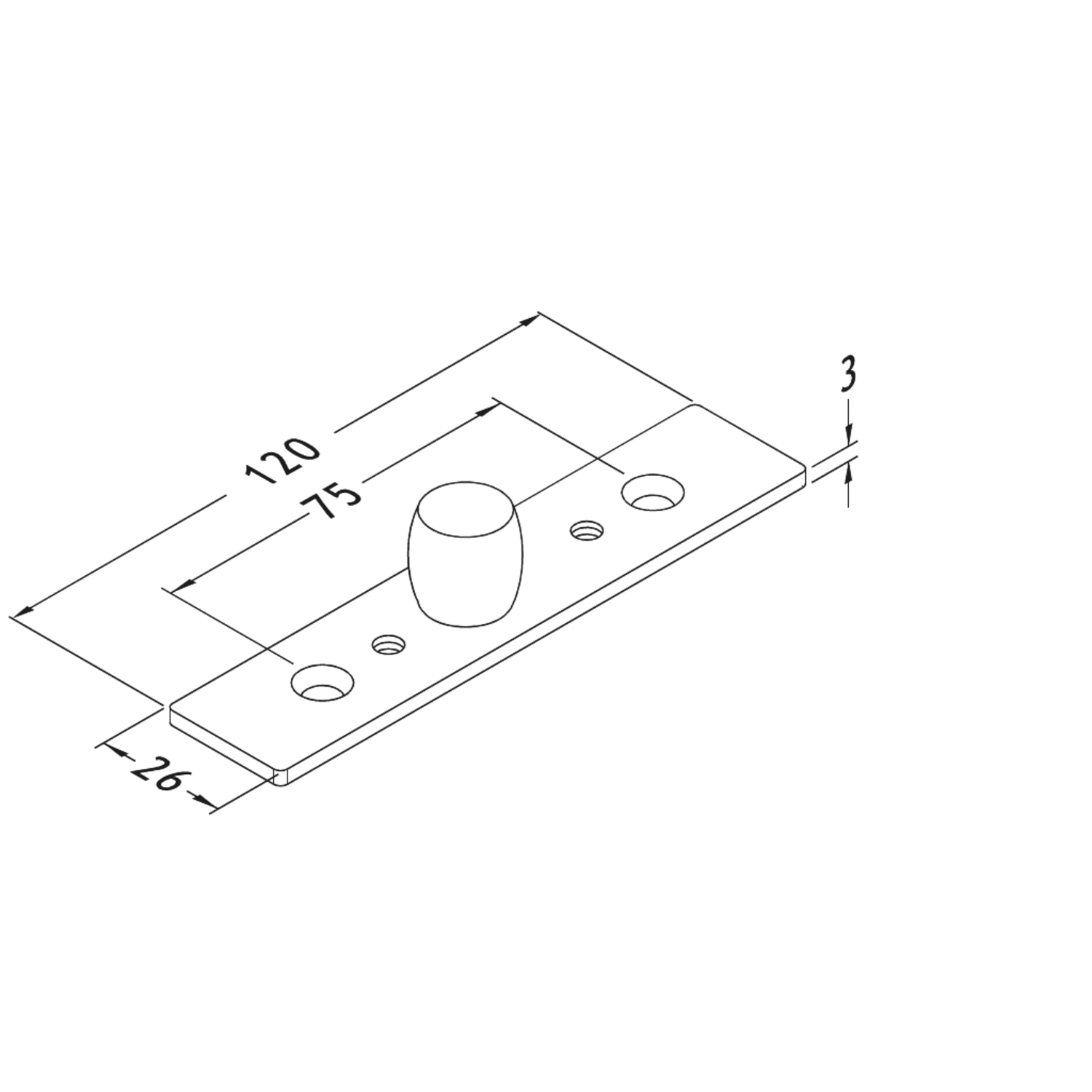 Bovenas, rvs cnc bewerkt