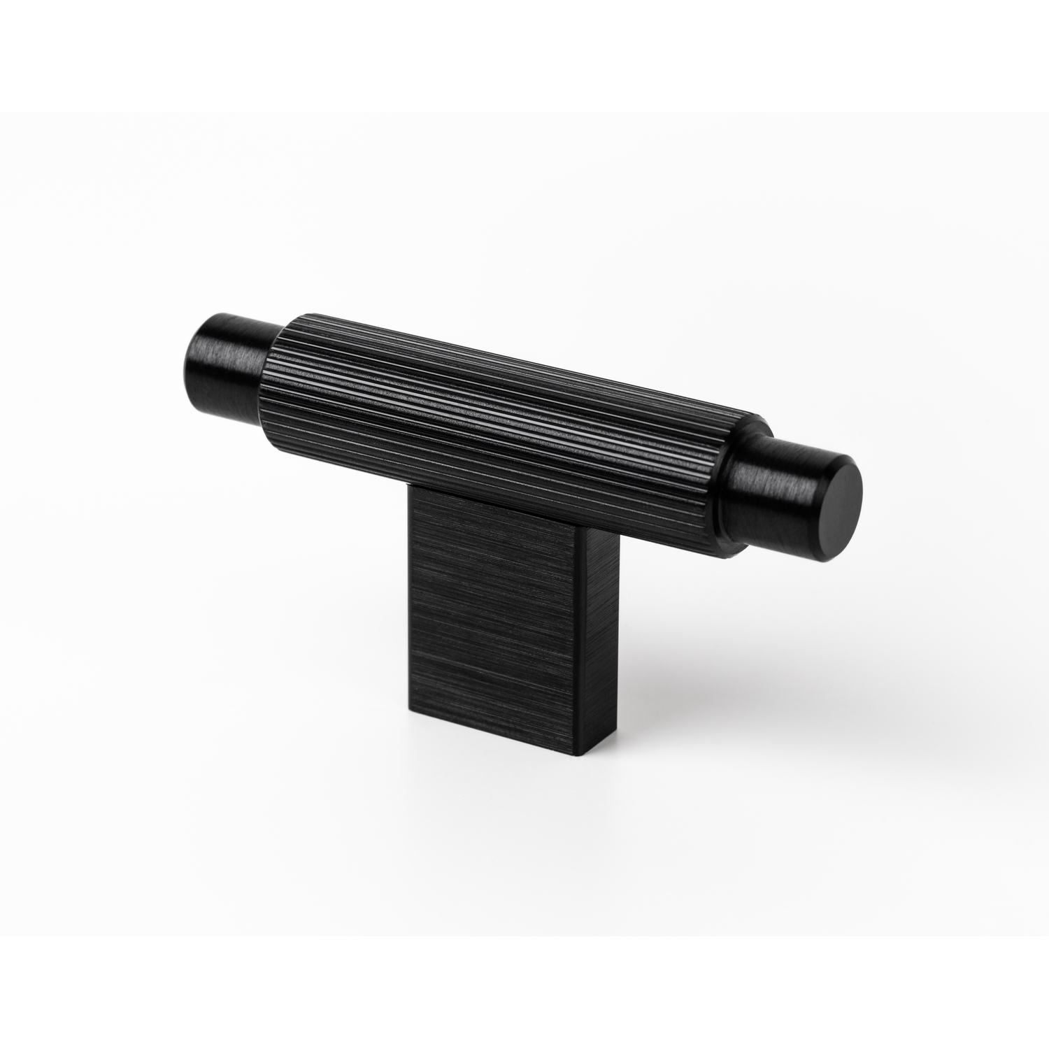 Bouton T ARPA L70 aluminium brossé noir