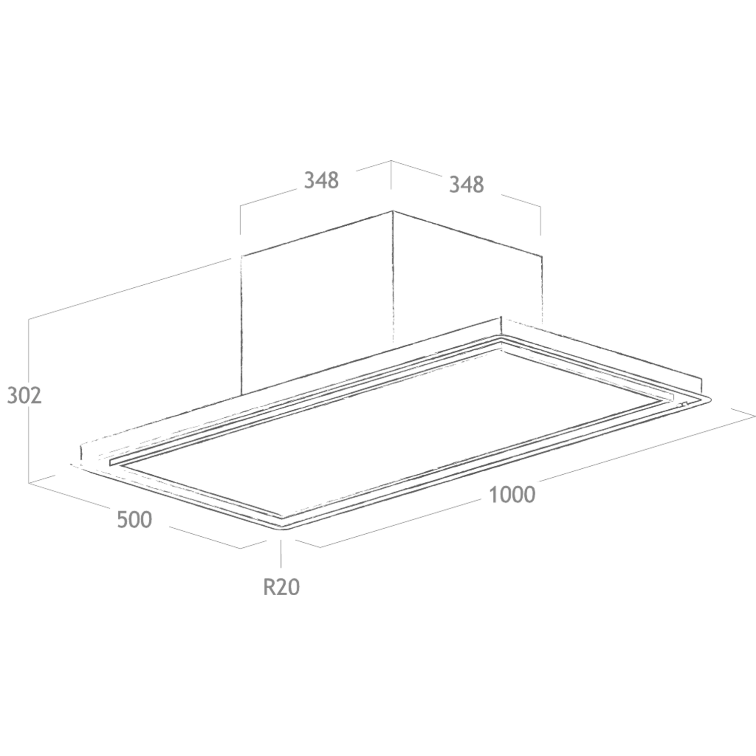 Skydome plafond aspiration blanc s/s moteur 100 cm 