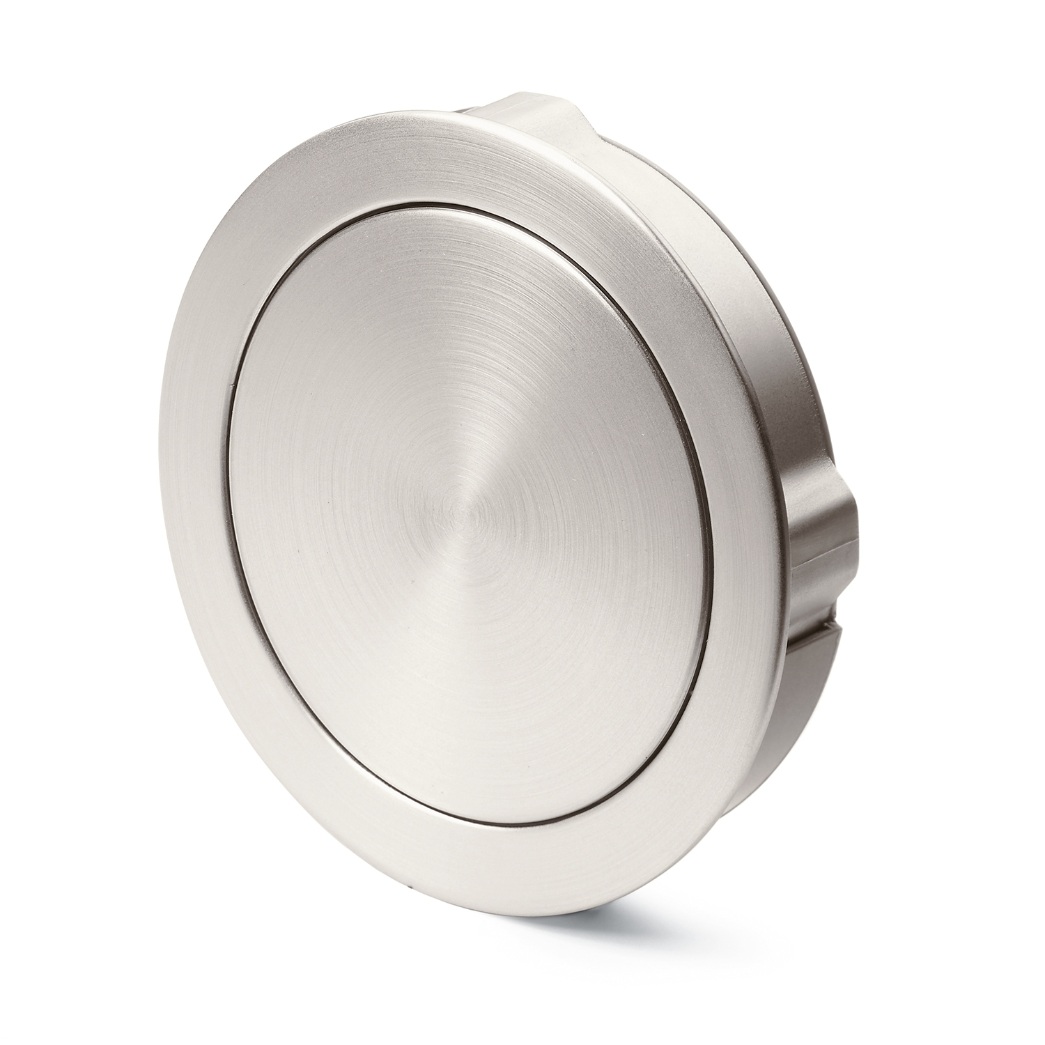 Poignée d'insertion Touch in Entraxe de perçages A 84 mm, aspect inox brossé