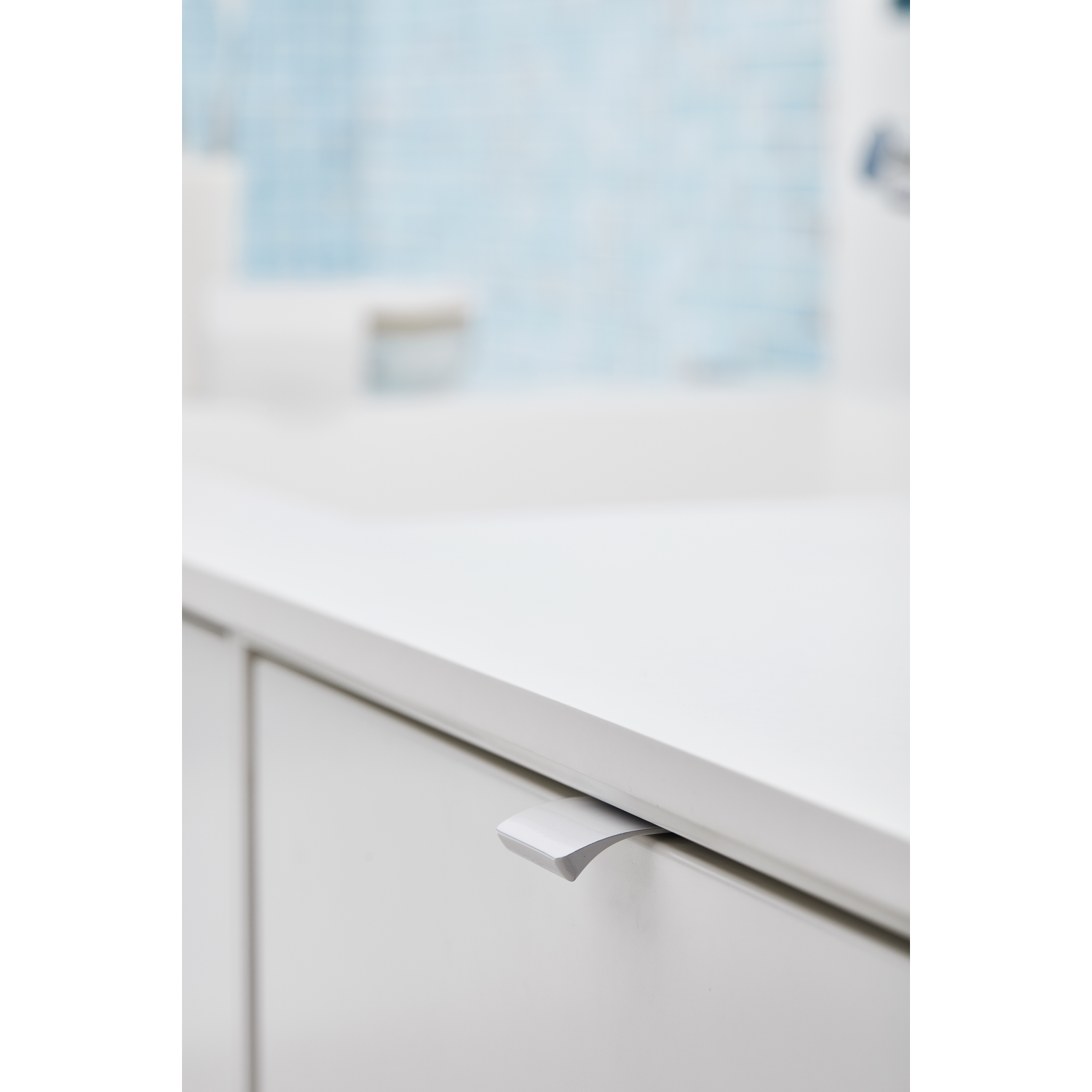 Poignée edge straight ea60 l100 alu blanc mat 