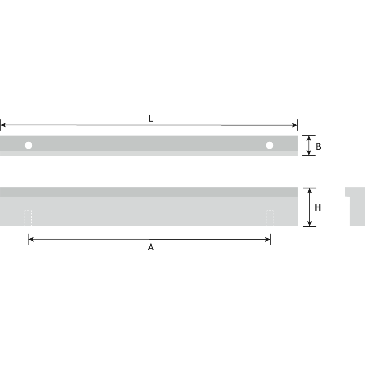 Greepprofiel 320/400mm alu RVS look