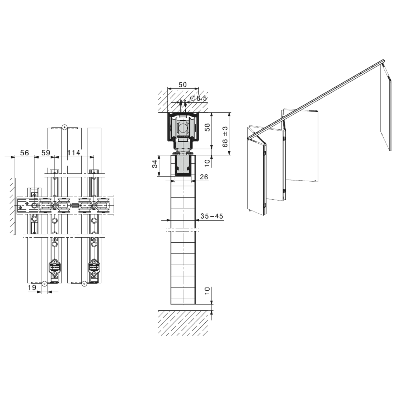 Hawa Centerfold 80 H garniture de base