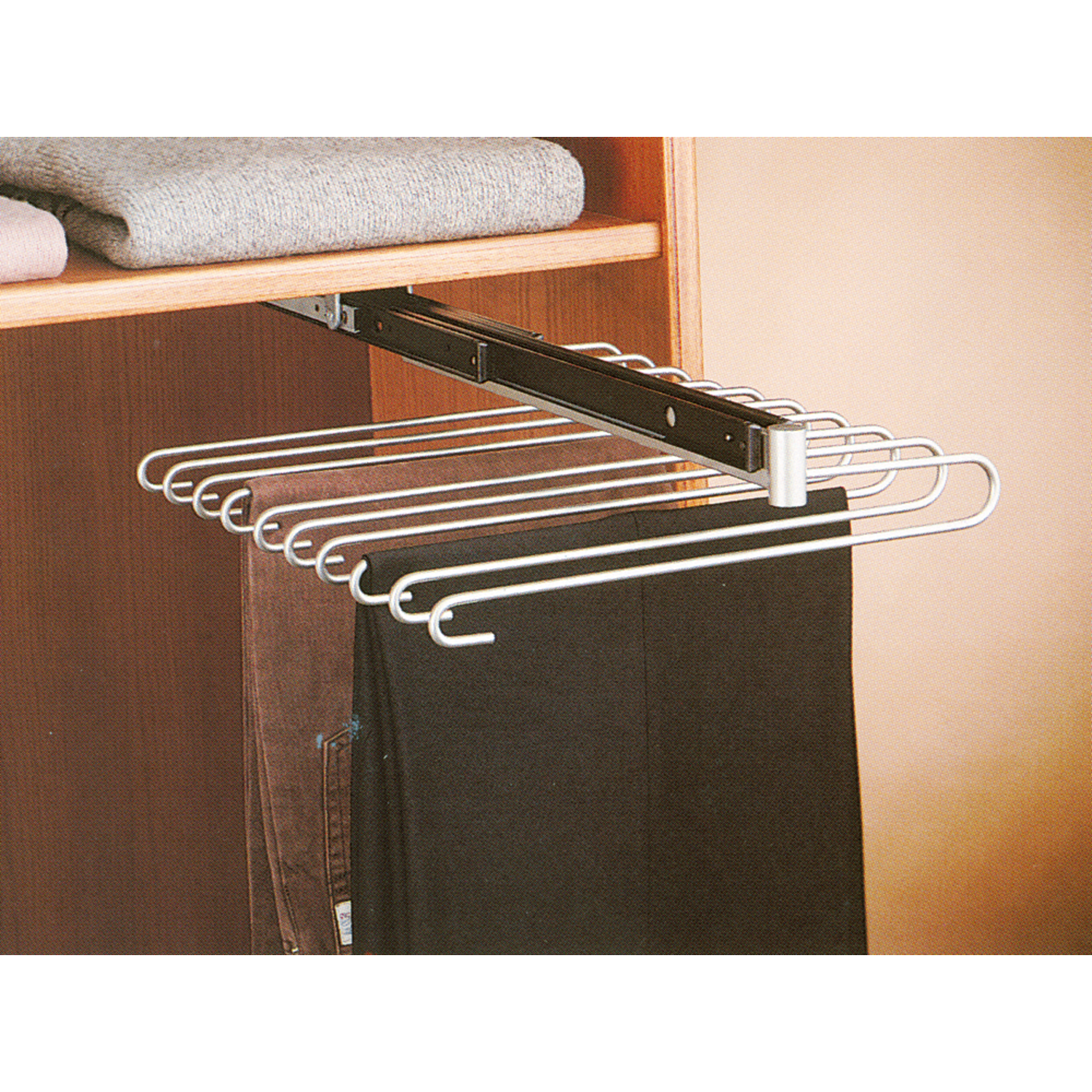 Support pantalons p48xl35cm chrome téléscopique  