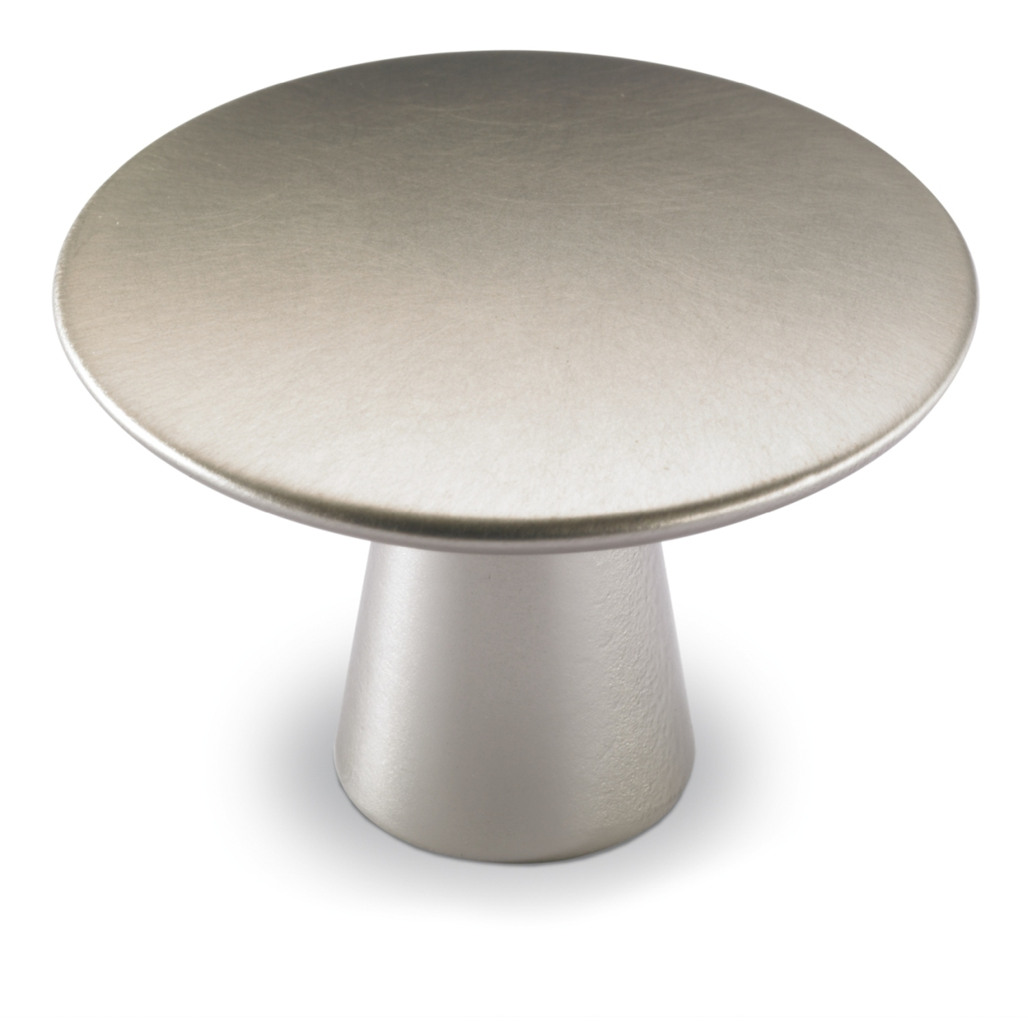 Knop Issa, H 27 mm, ø 40 mm, roestvrij staal finish geborsteld
