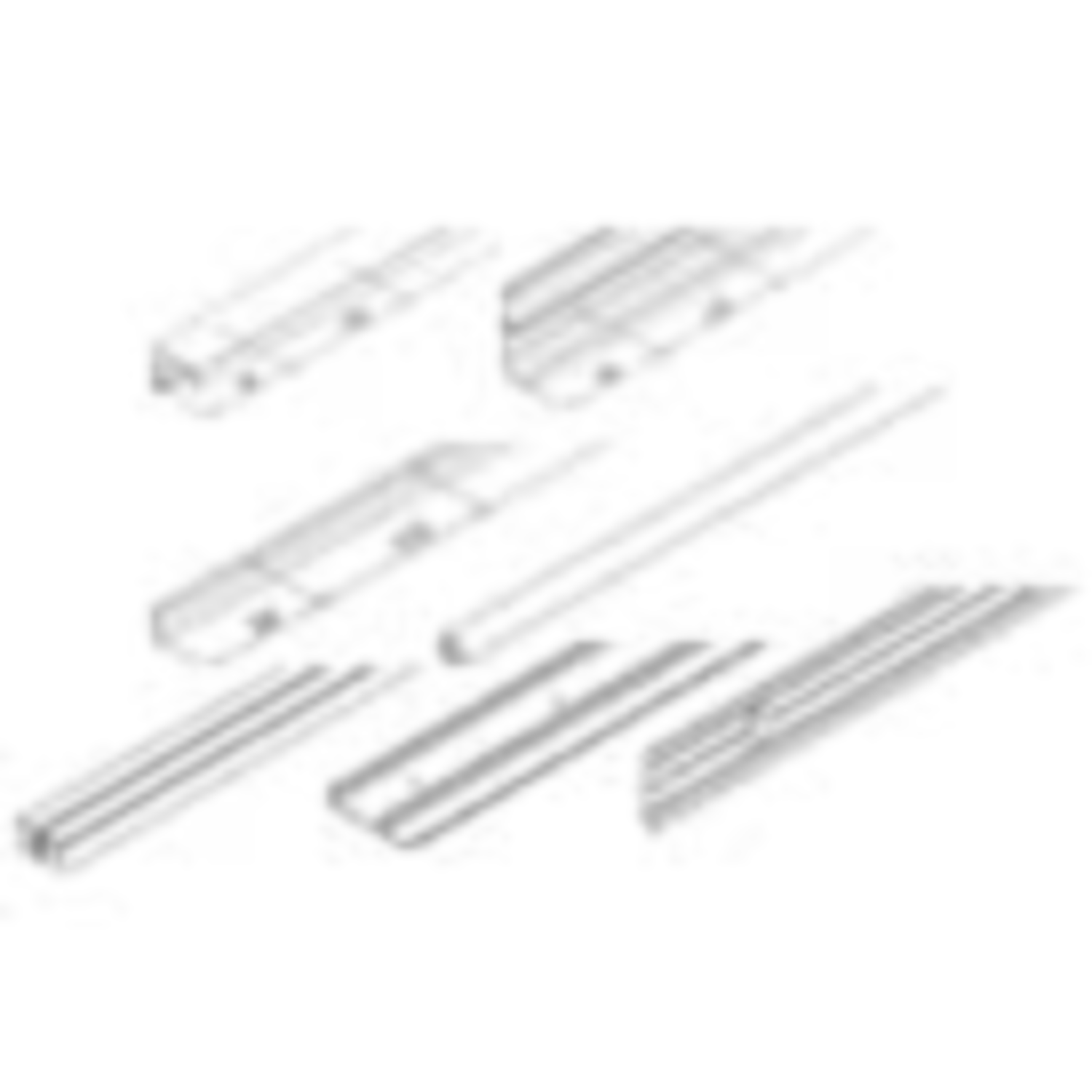 Hawa Frontino 40 railset, type L, 2200-2400 mm, alu ium anodeuren 2 deuren