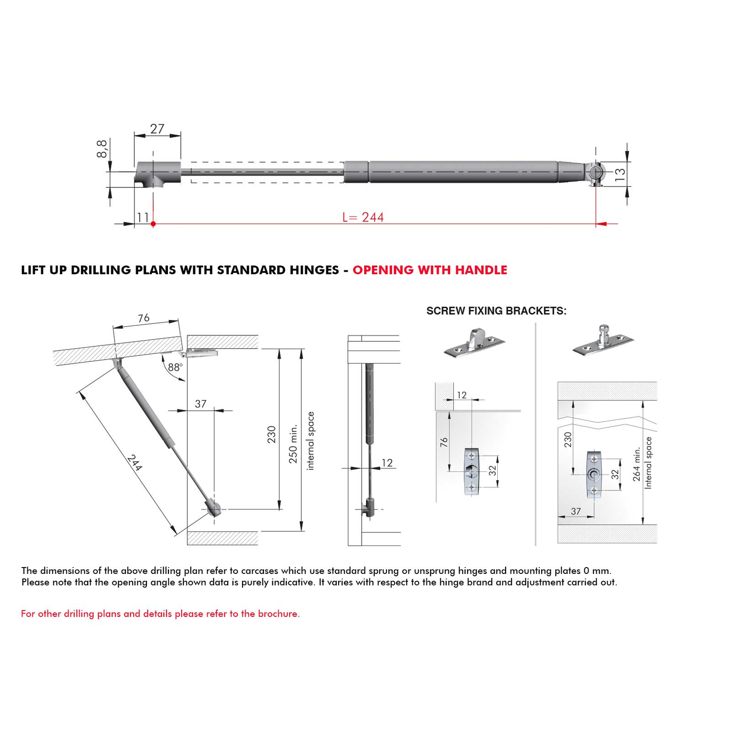 Gaspomp K12 lift up 100N automatische opening