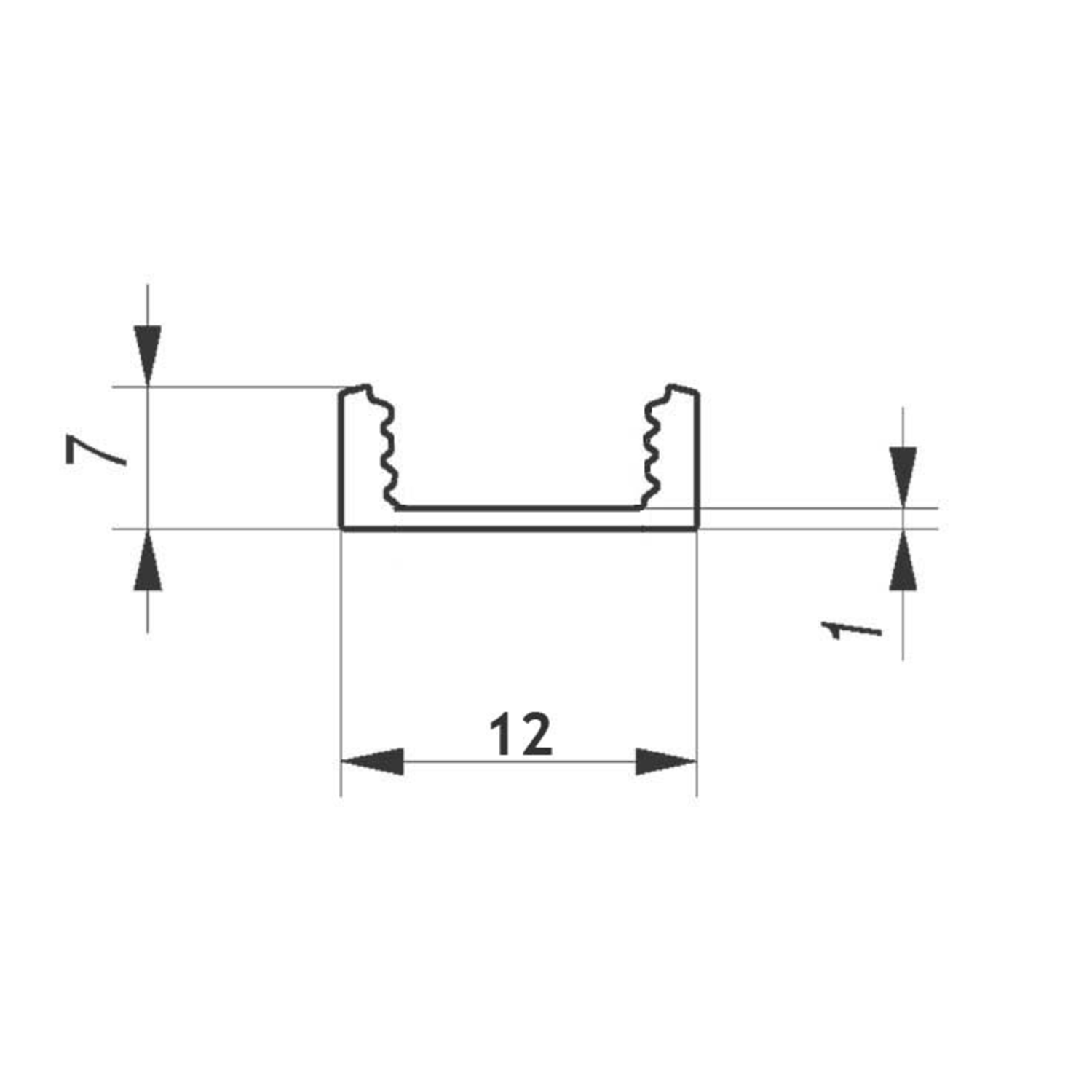 Led profiel Slim 2000mm alu + plexi