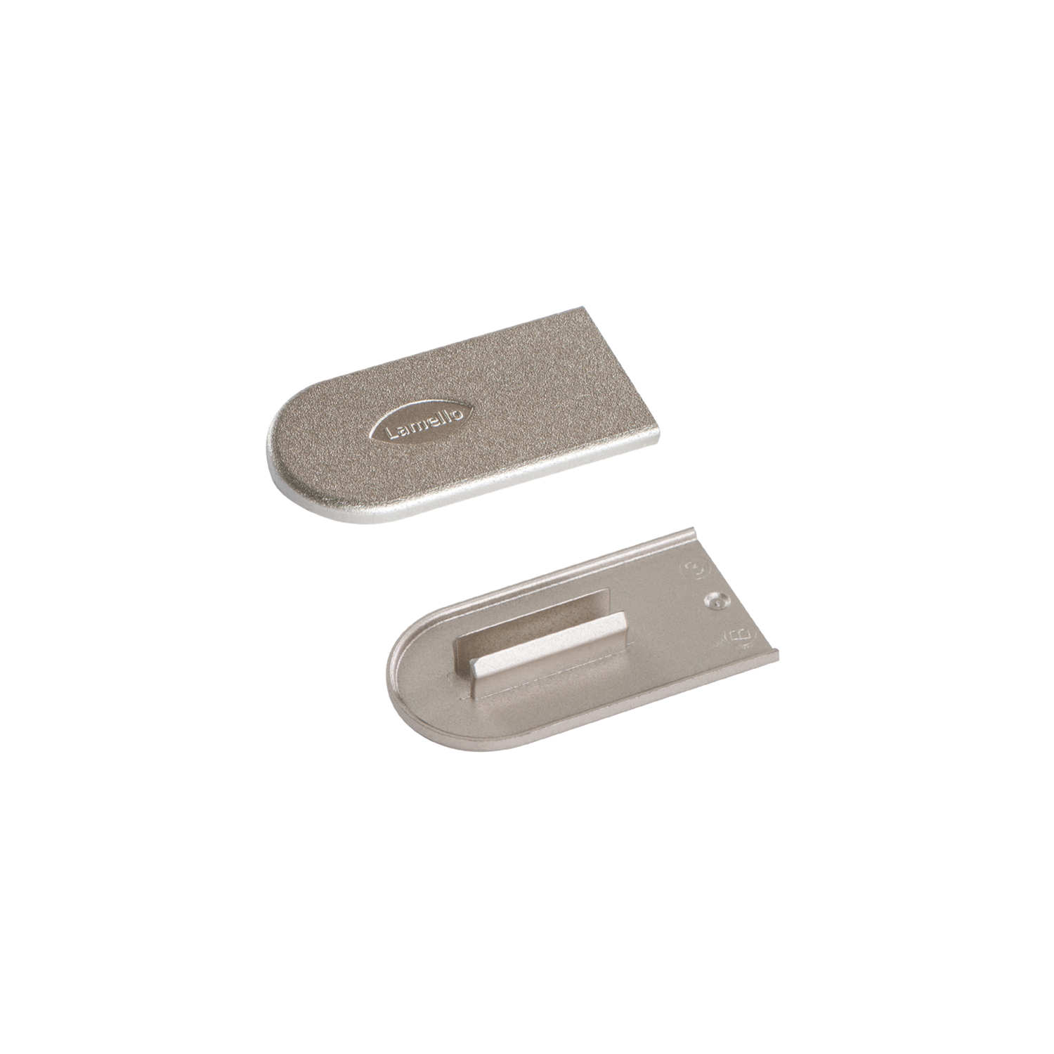 Cabineo afdekkappen metal look nickel 100st
