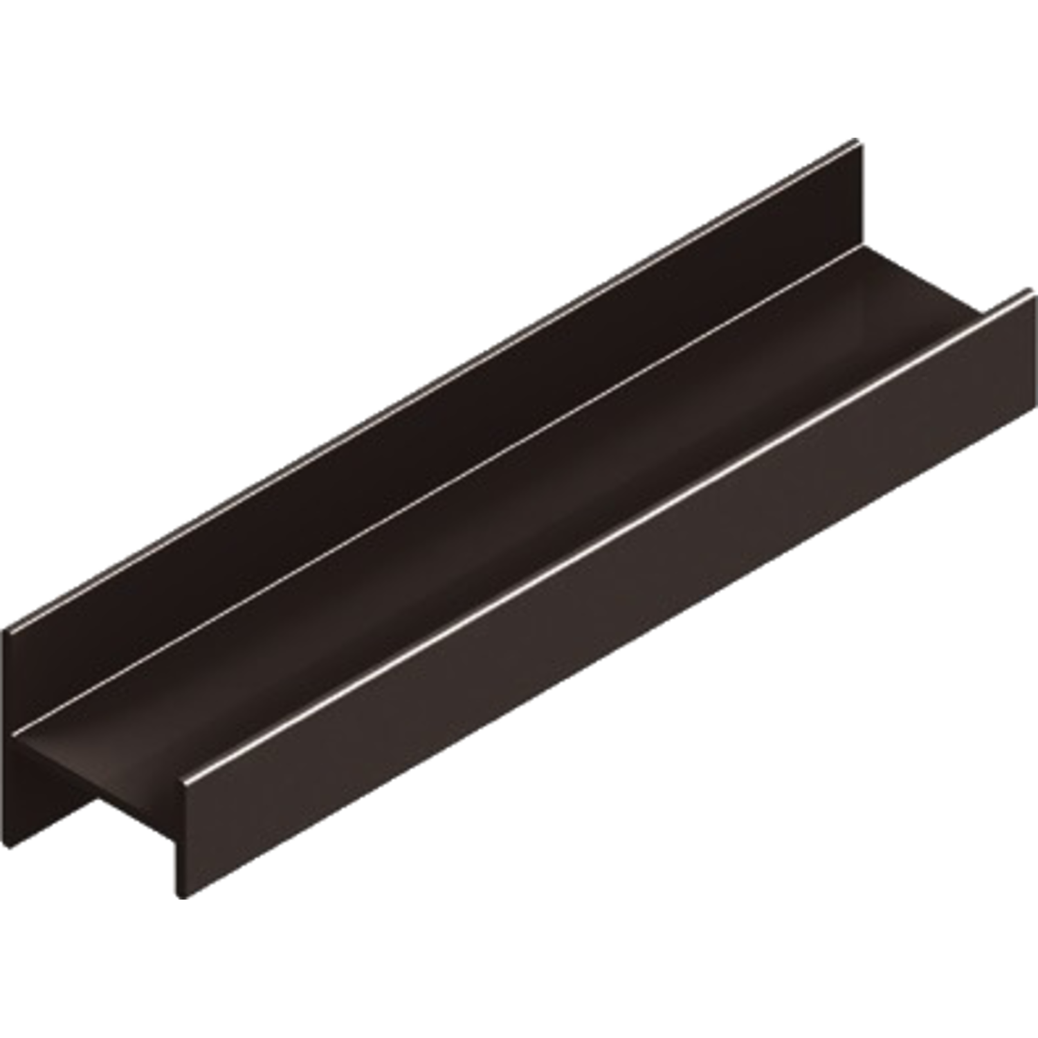 Horizontaal H-profiel PRH19-85 4m alu zwart