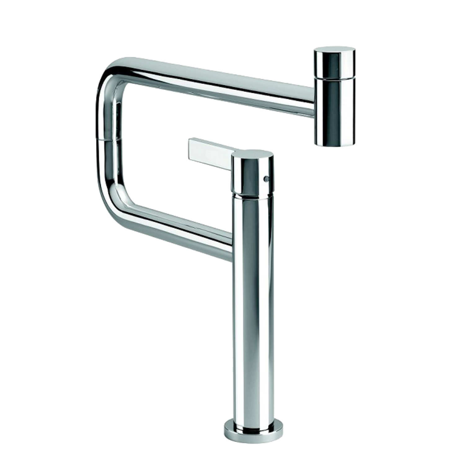 Pivot mélangeur monotrou chrome  