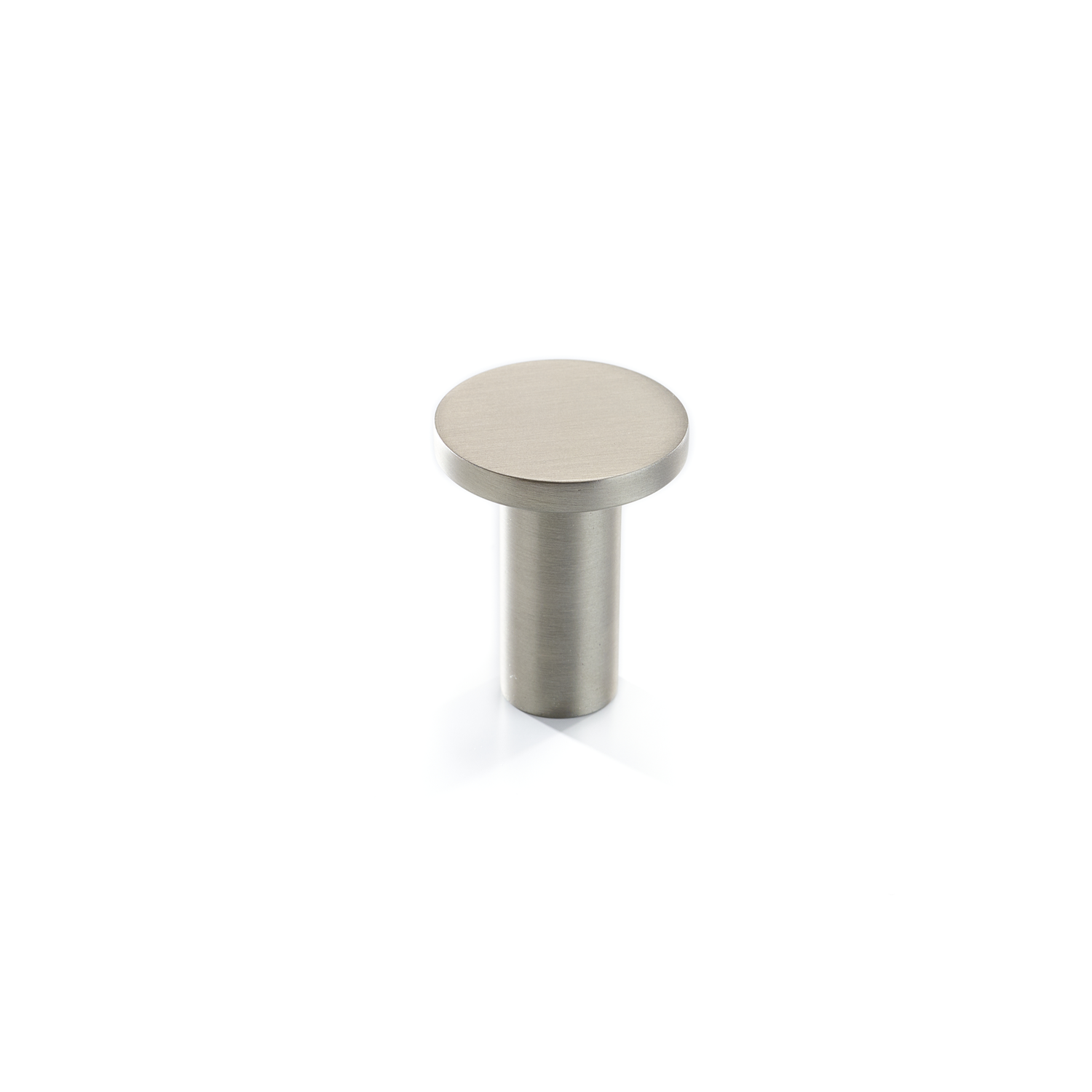 Knop ellie ø25x27 zamak geborsteld RVS-look