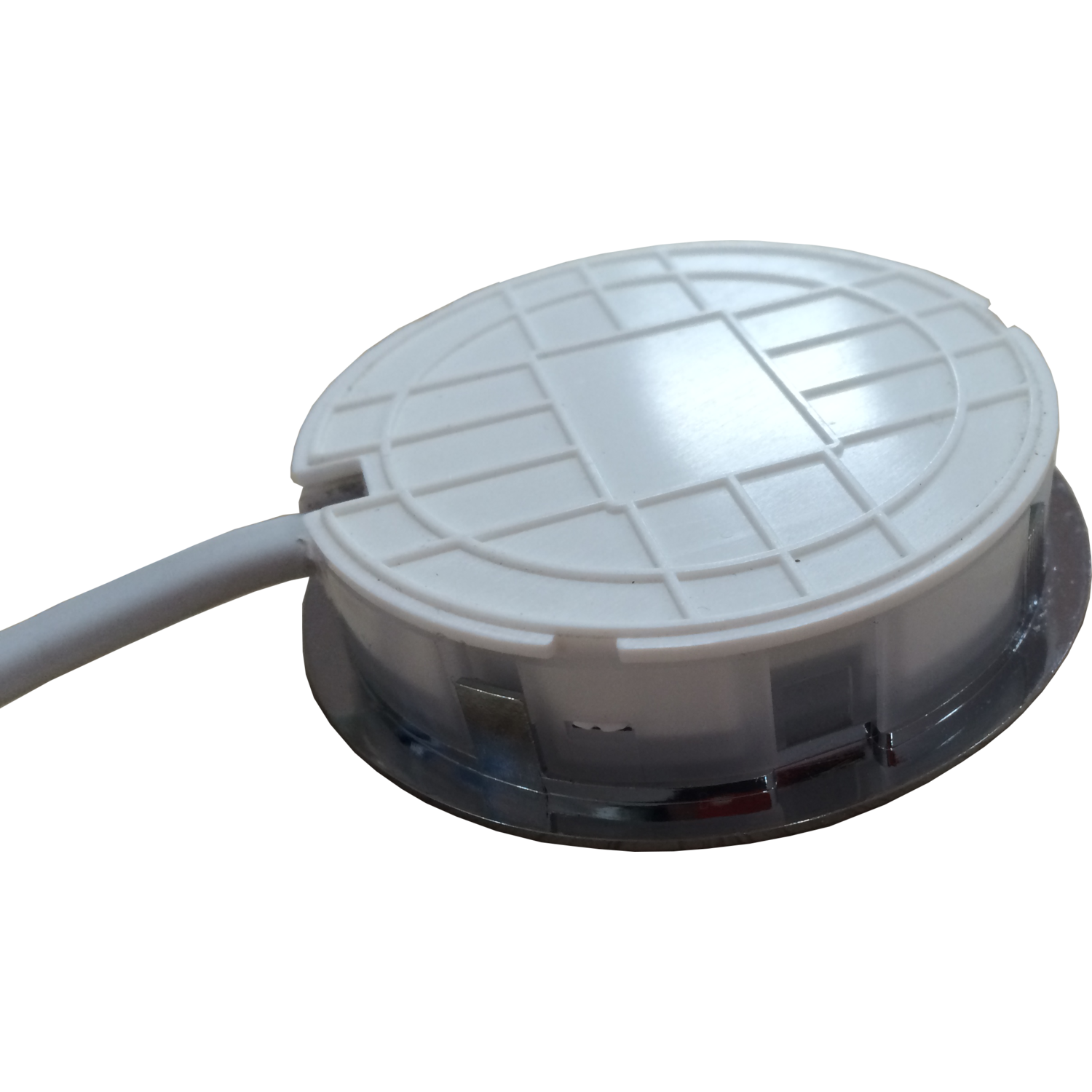 Solo ledspot d.58mm 2.4w 3000K 230V RVS-look+ 2 M + 2 meter kabel zonder stekker