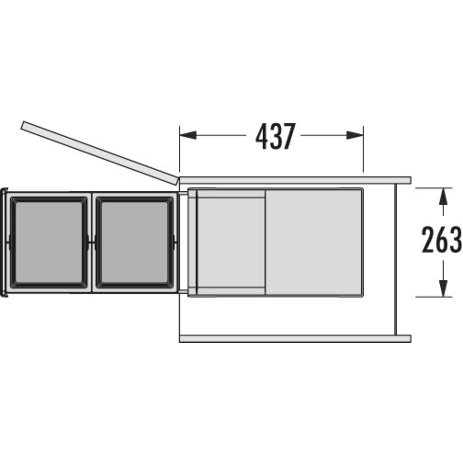 Hailo tandem 2x13l anthracite 