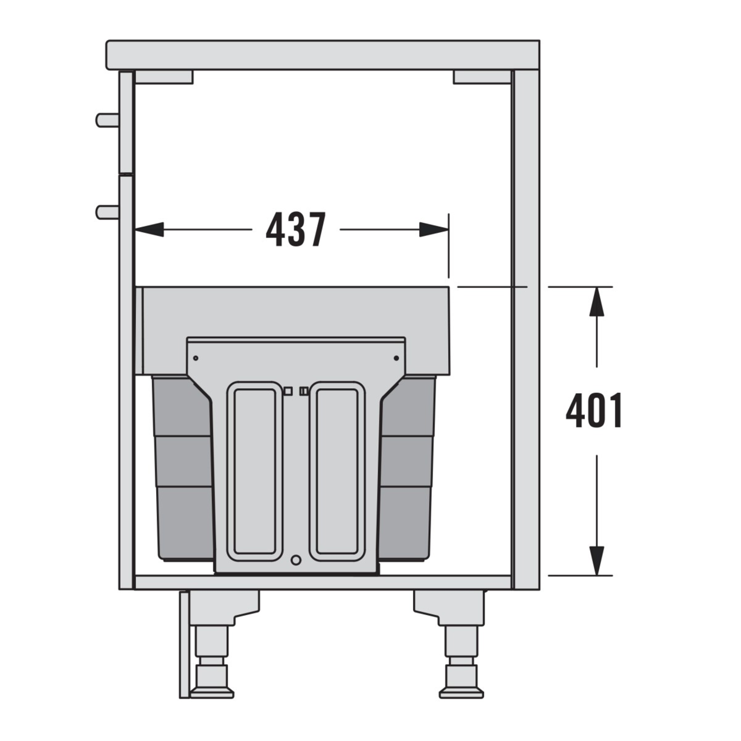 Hailo tandem 2x13l anthracite 