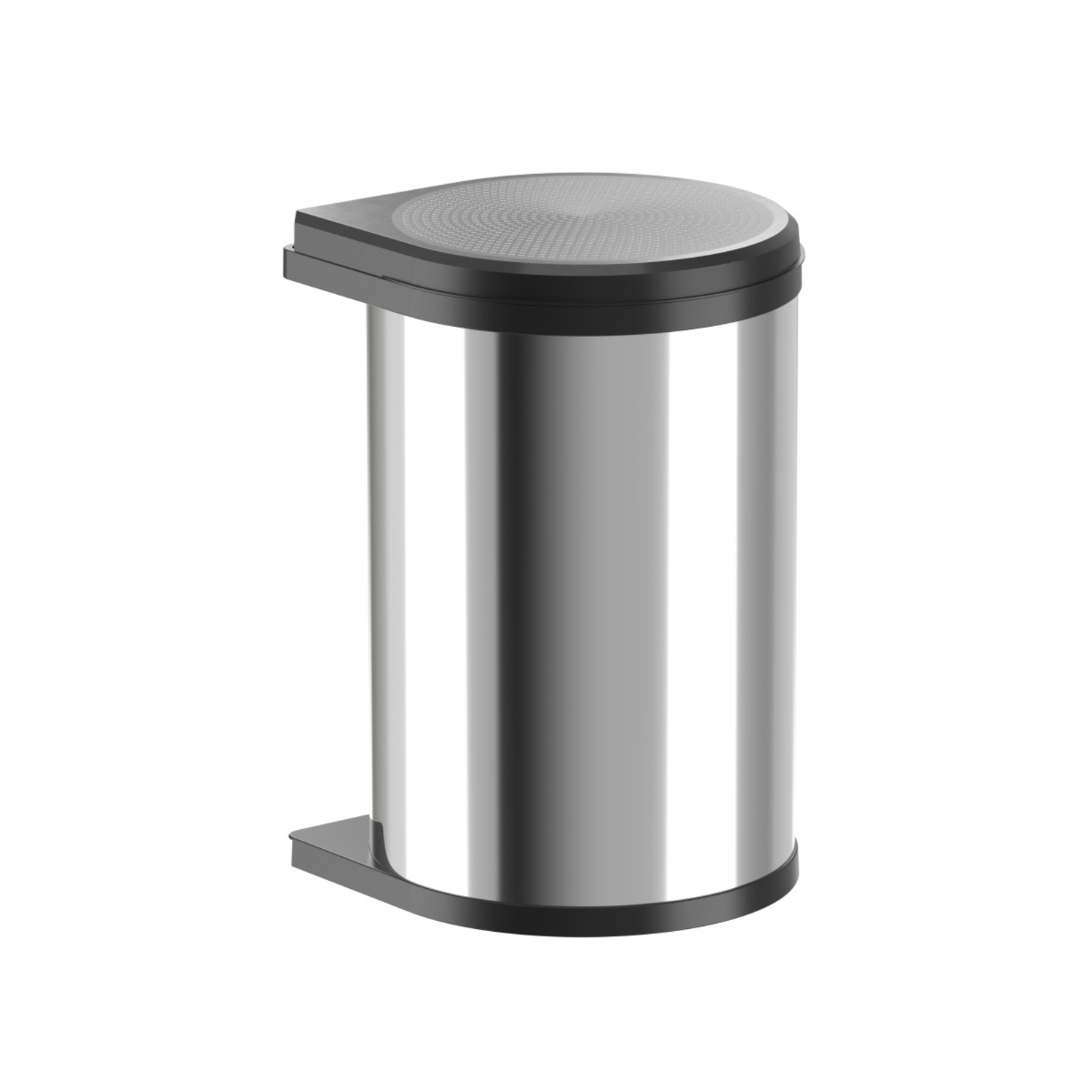 Poubelle hailo mono inox/noir 20l  