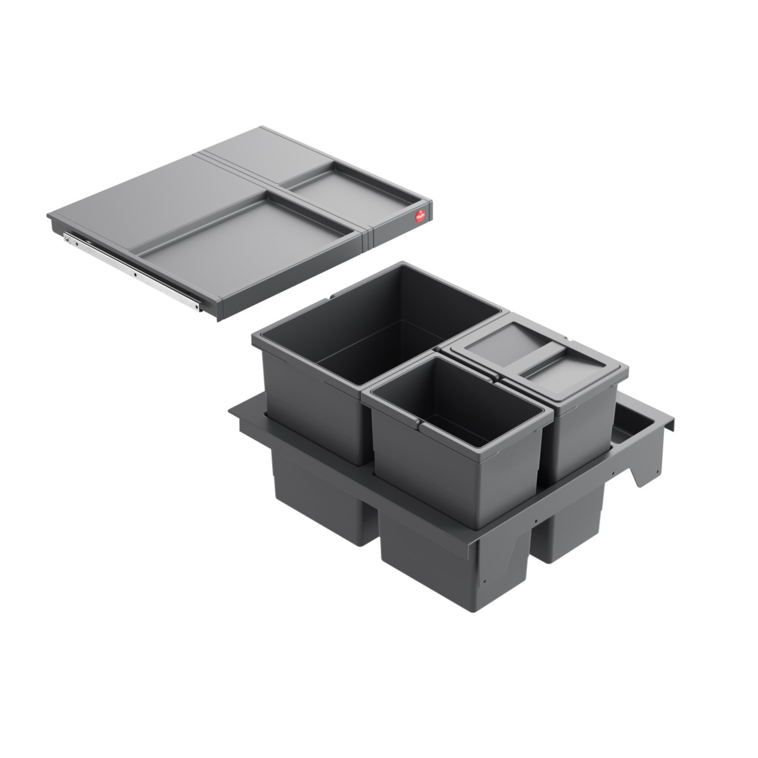 Hailo separato c.50cm 18+2x8l anthracite 