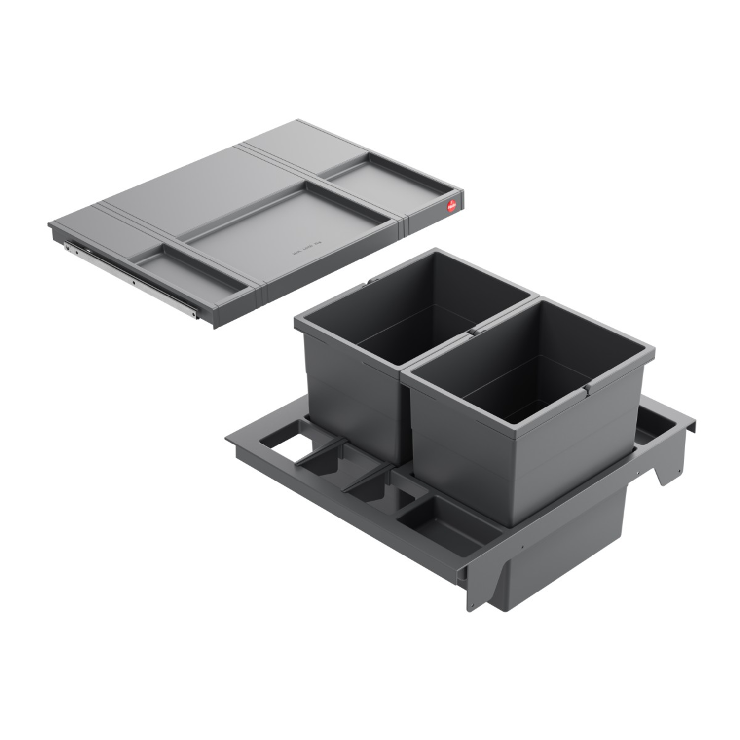 Hailo separato k.60cm 2x20l antraciet