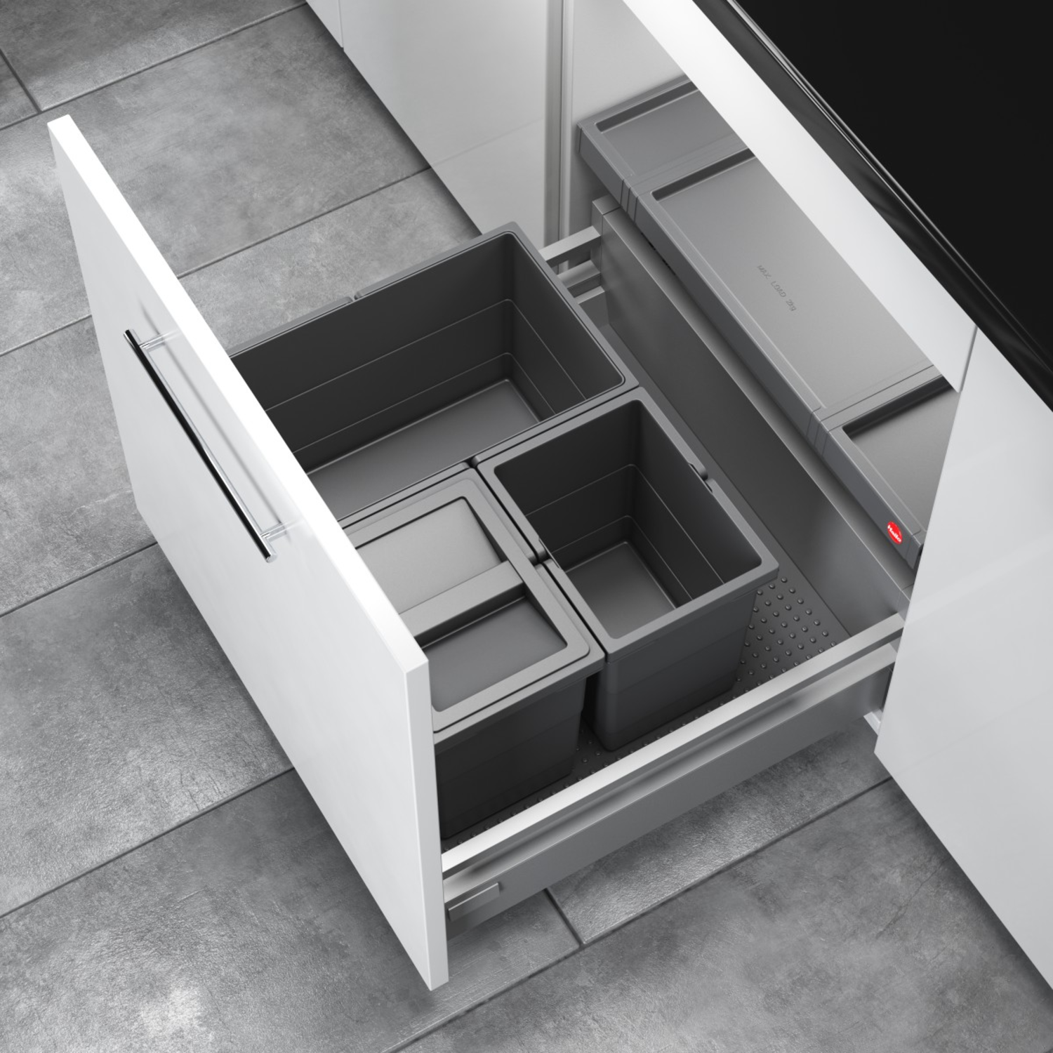 Hailo allegro k.60 cm h.220 mm 14+2x6,5l antraciet