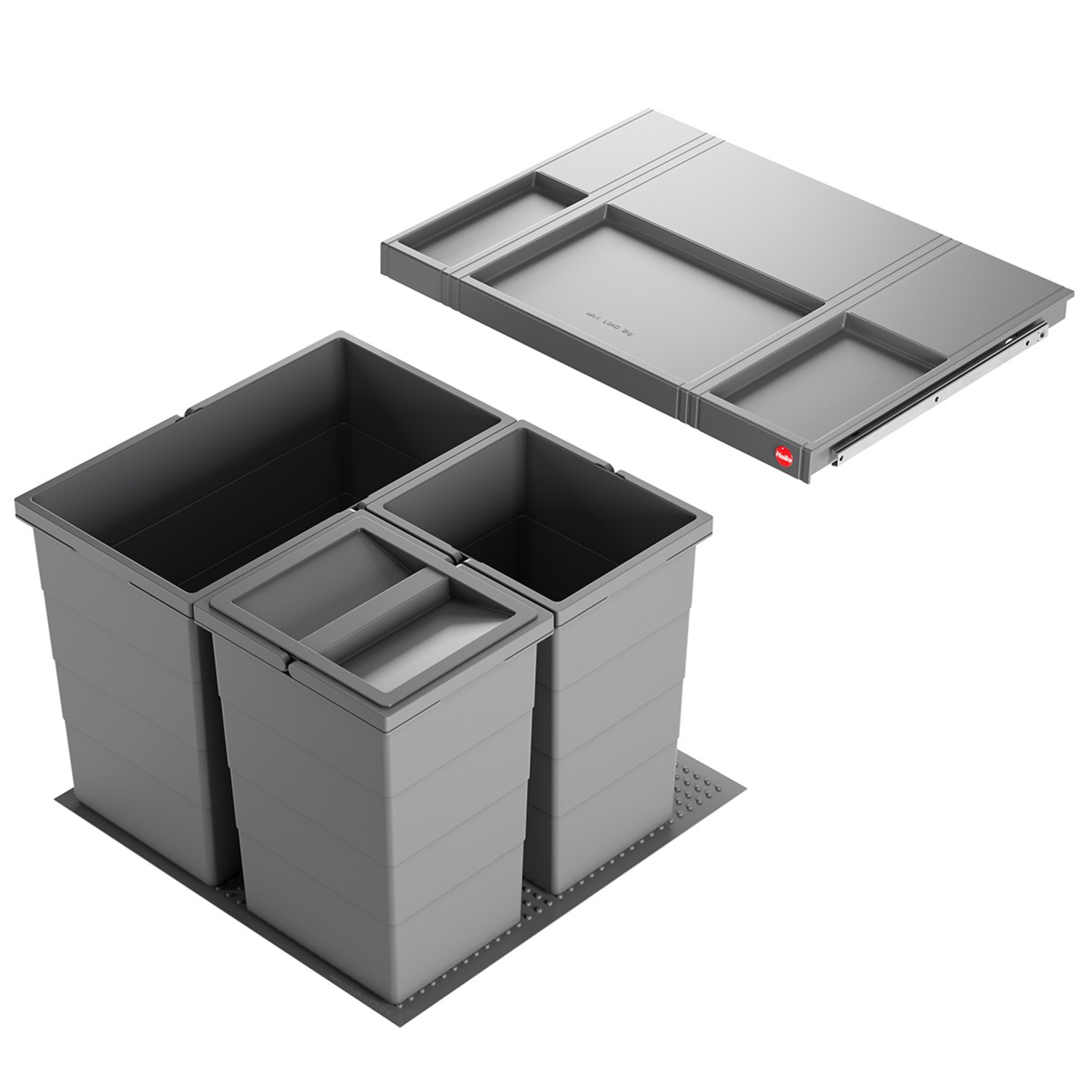 Hailo allegro c.60 cm h.350 mm mm 28+2x13l anthrac 