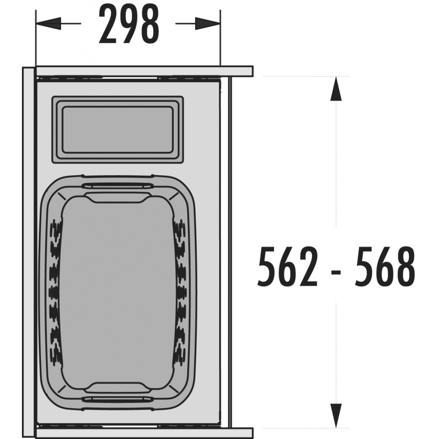 Hailo Laundry Carrier sdb k.60 33l+4l gris 