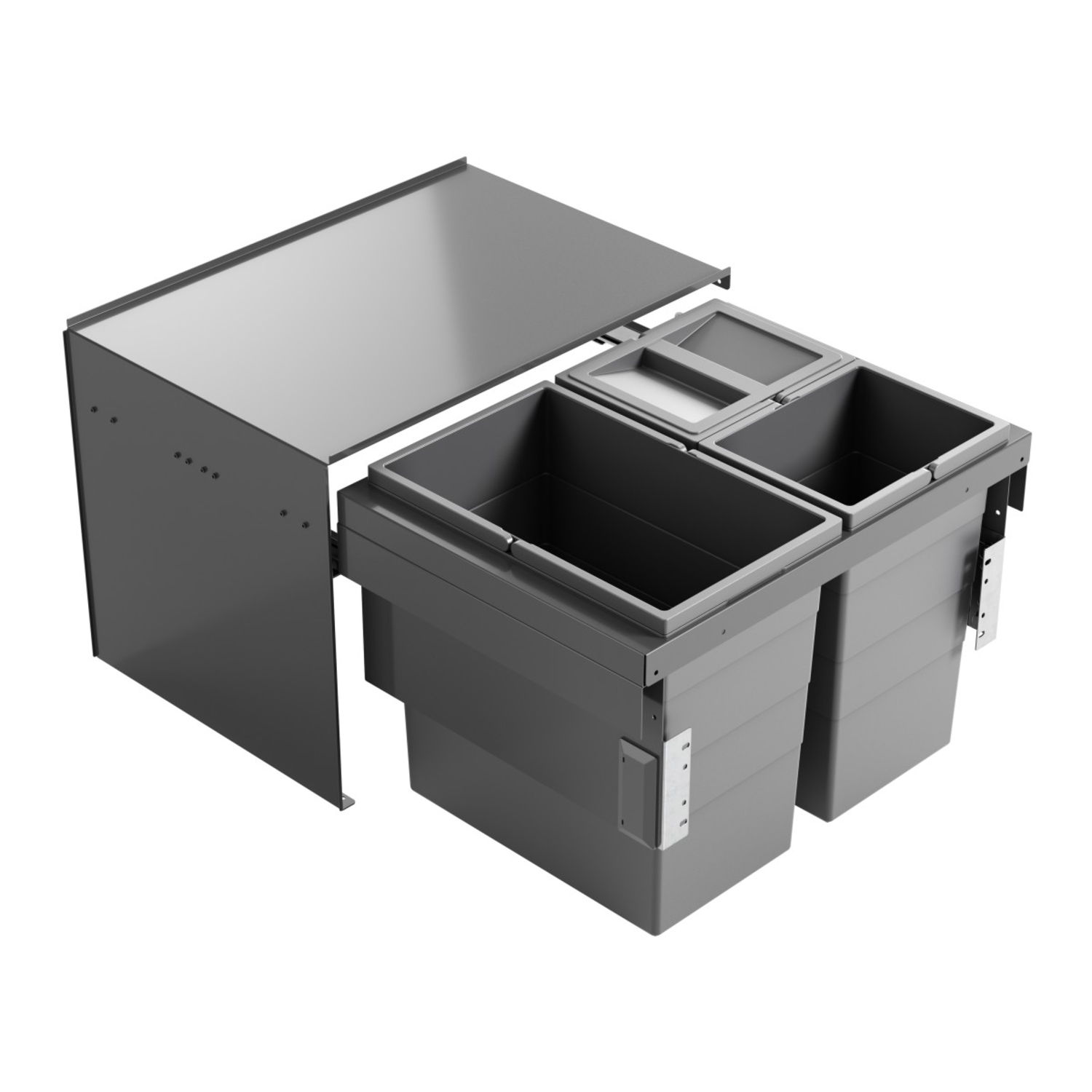 Hailo cargo aqua k.90cm 28 + 2x13l antraciet  SoftClose - extension totale