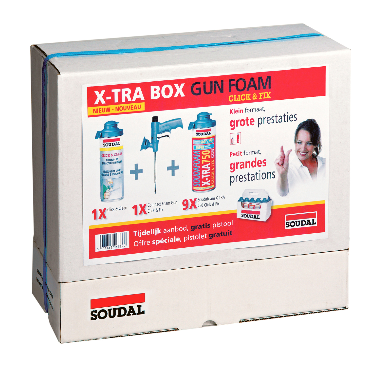 Set soudafoam x-tra 750 gun kit  9 x 500ml+1x nettoyeur+1x pistole