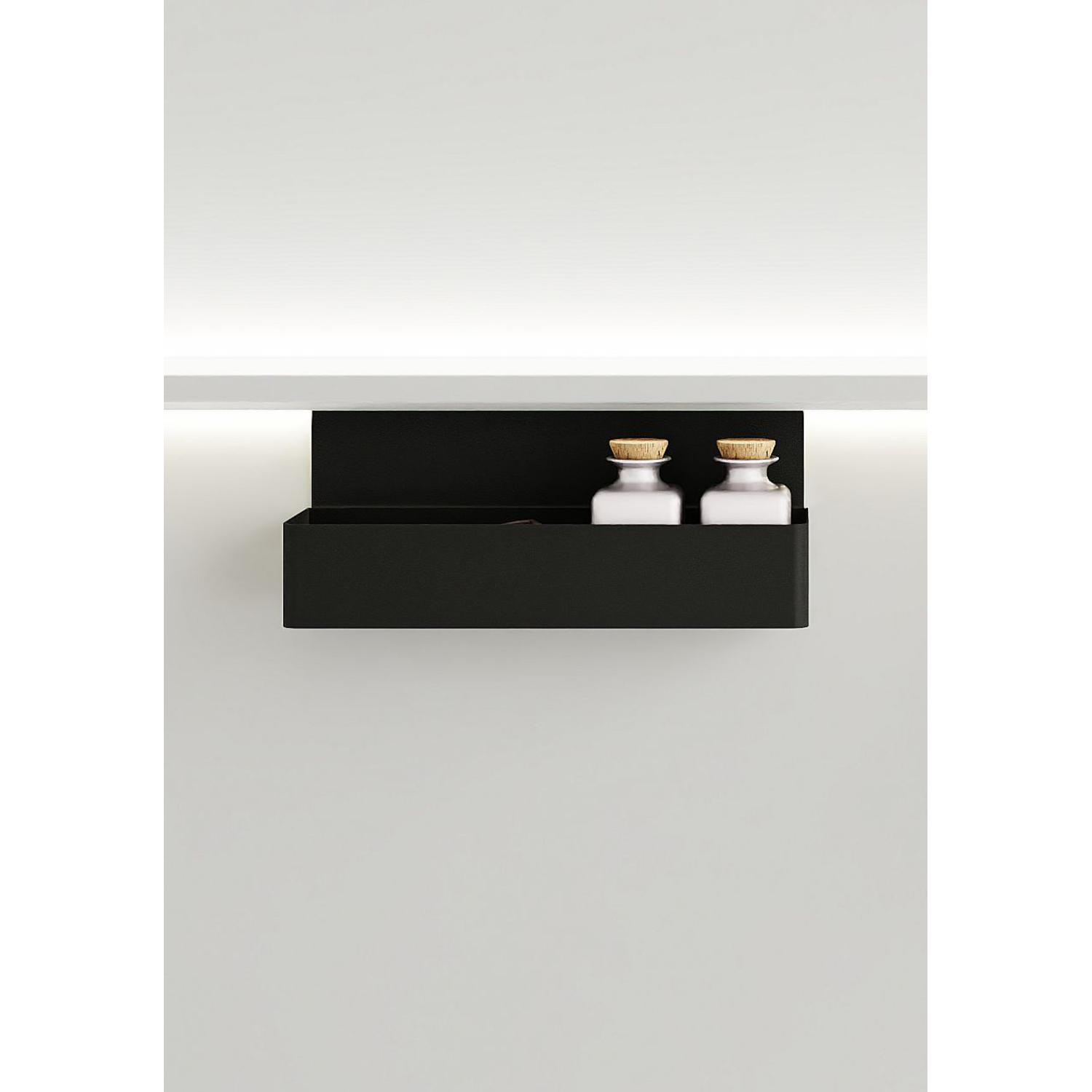 TransFORM étagère avec box noir 120x300x84mm 