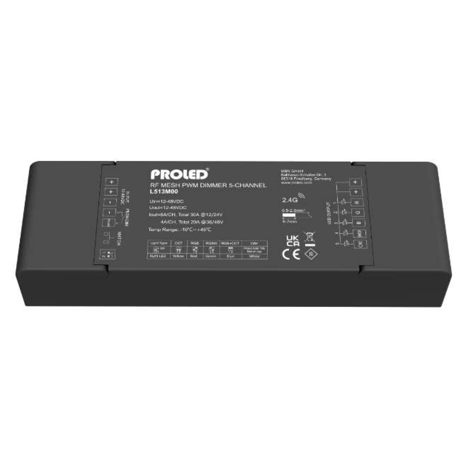 PROLED RF MESH DIMMER ONTVANGER 5 KANAALS