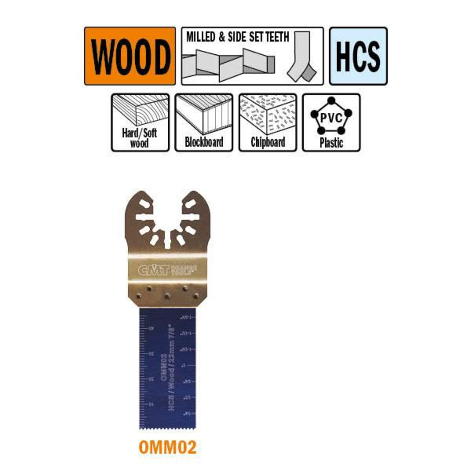 Lame scie multi-outils bois 22mm 18tpi 48mm (1pc) 