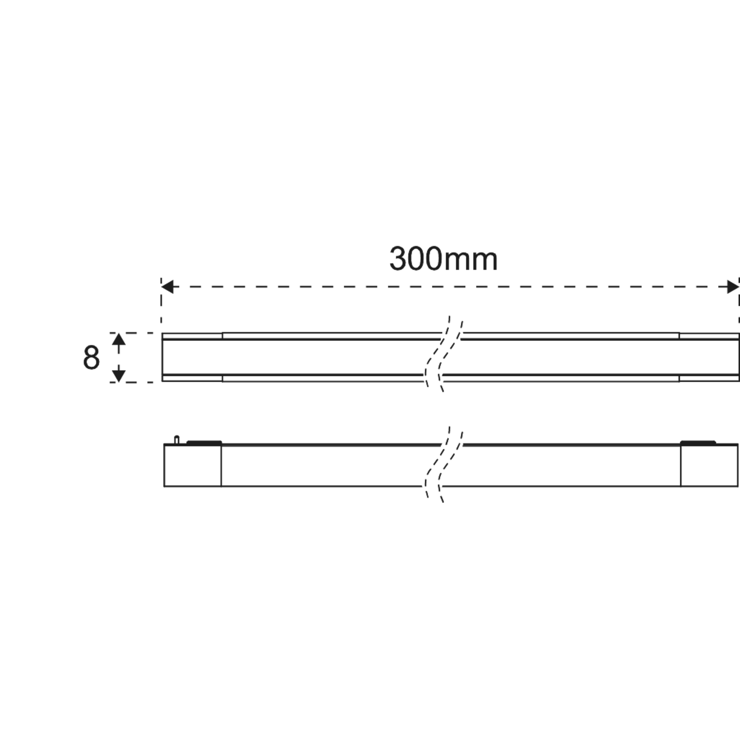 Lite Track réglette 300mm 24v (2 pcs) 