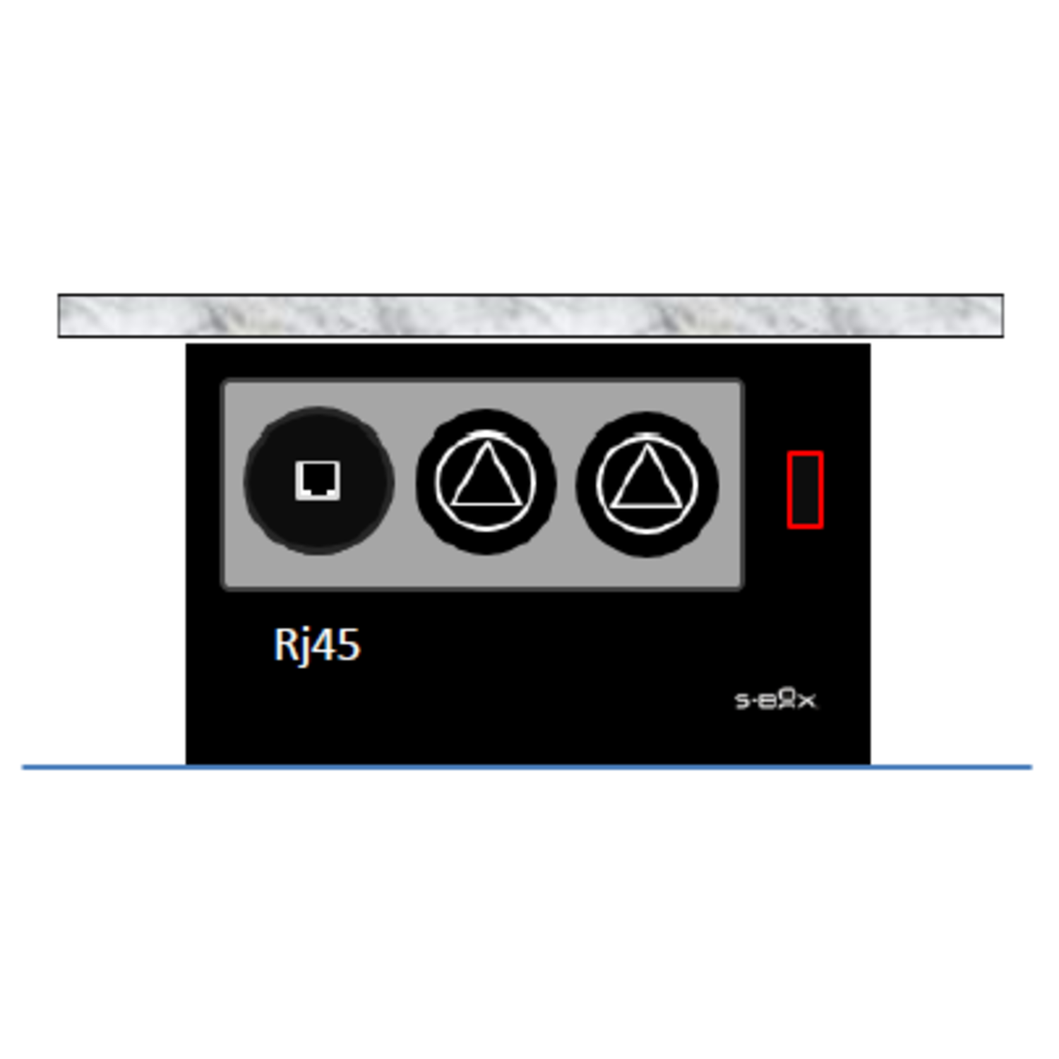 S-box chameleon b-f (2 prises + rj45)  