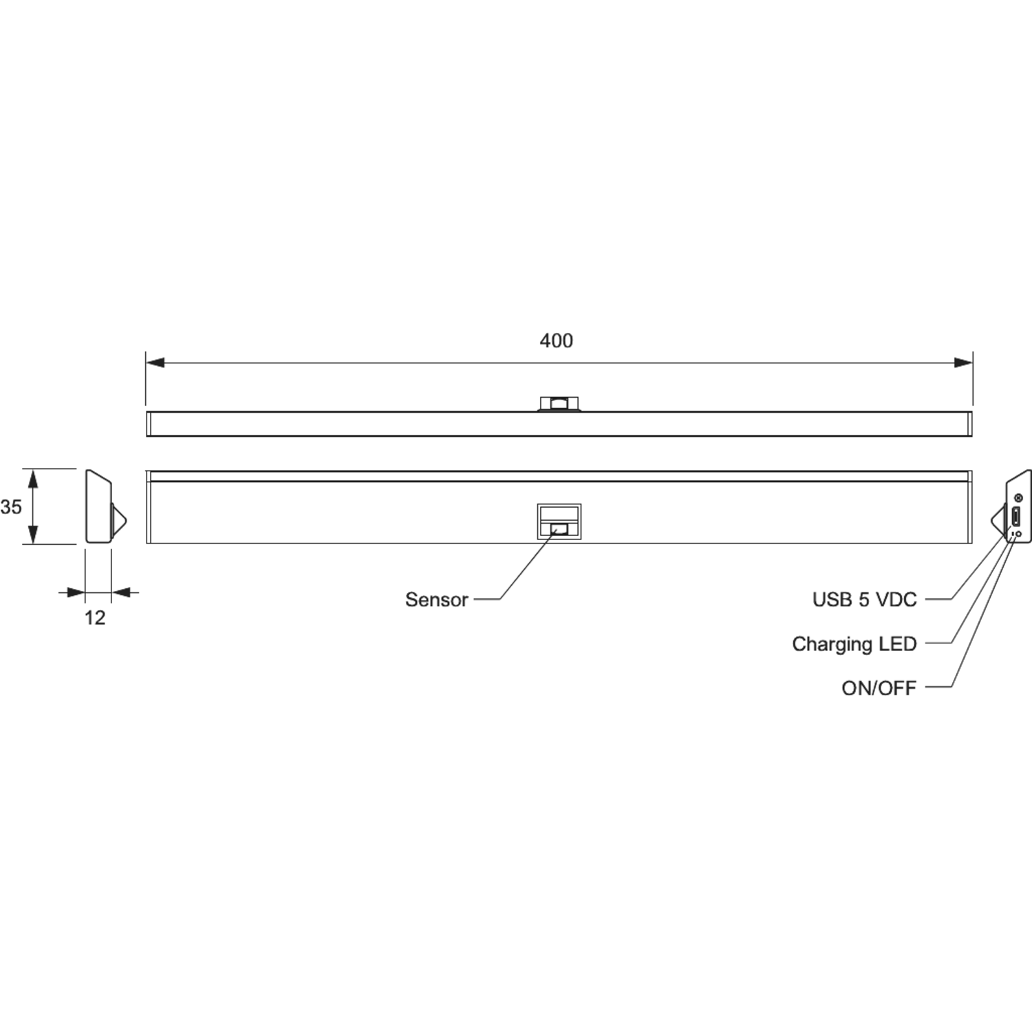 Smart Linear avec capteur rechargeable