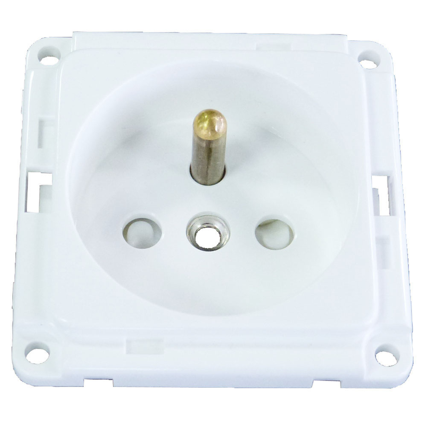 Prise norme be/fr 10/16a chrome  