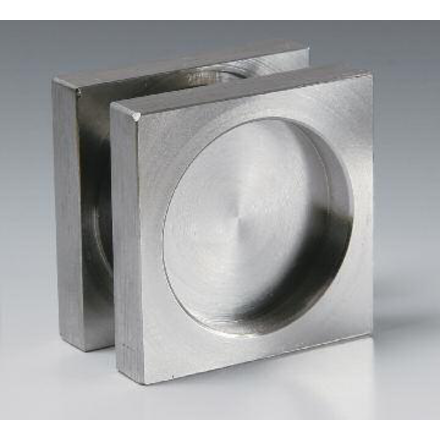 Paire de poignées carrées, pour verres 8/12, B40 H40 L8, inox (cnc)