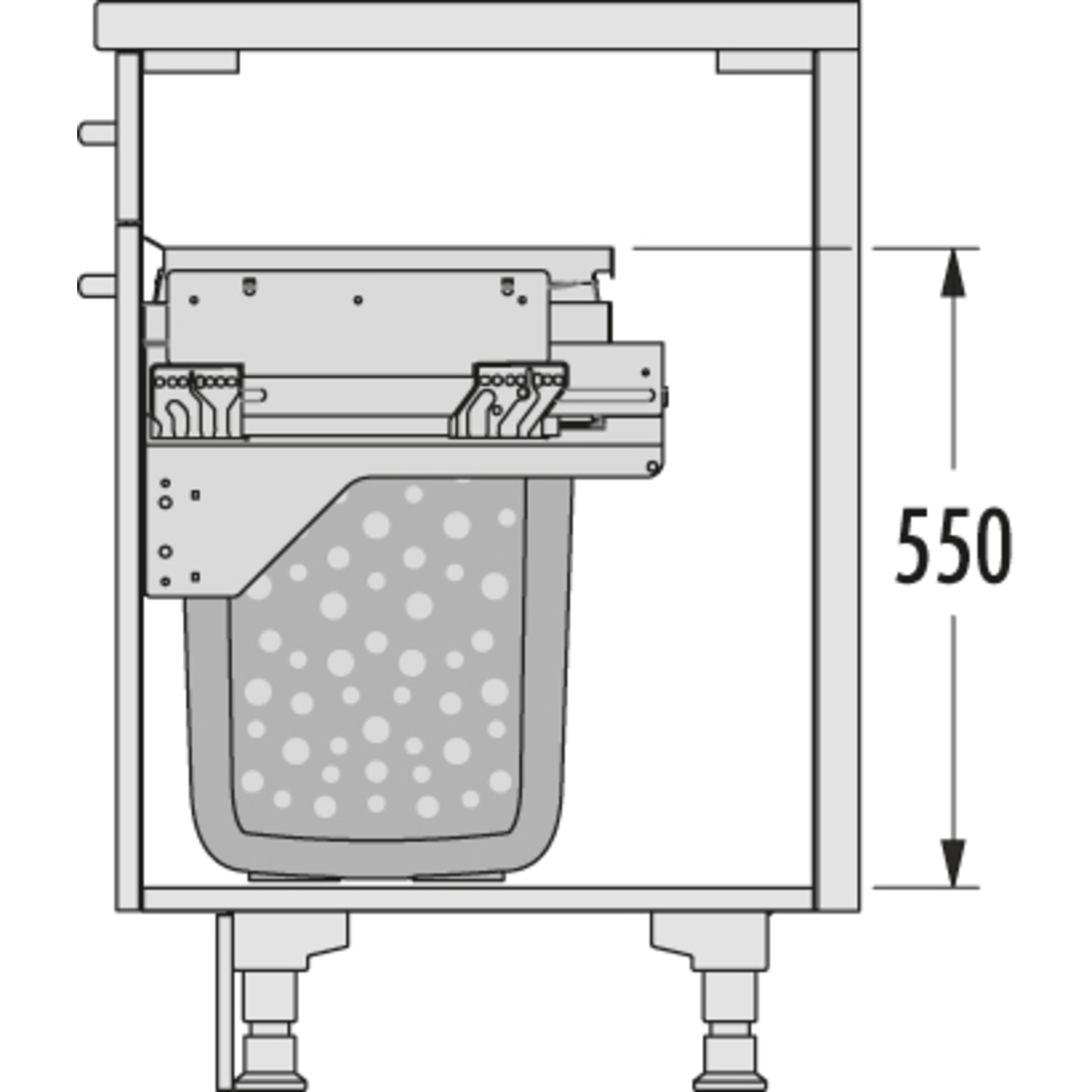 Hailo Laundry Carrier k.60 2x33l grijs